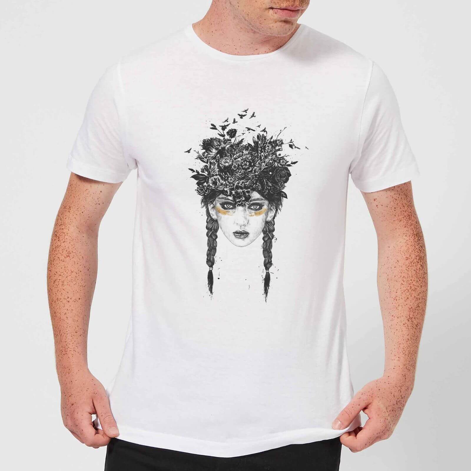 

Balazs Solti Native Girl Men's T-Shirt - White - 5XL - Blanc