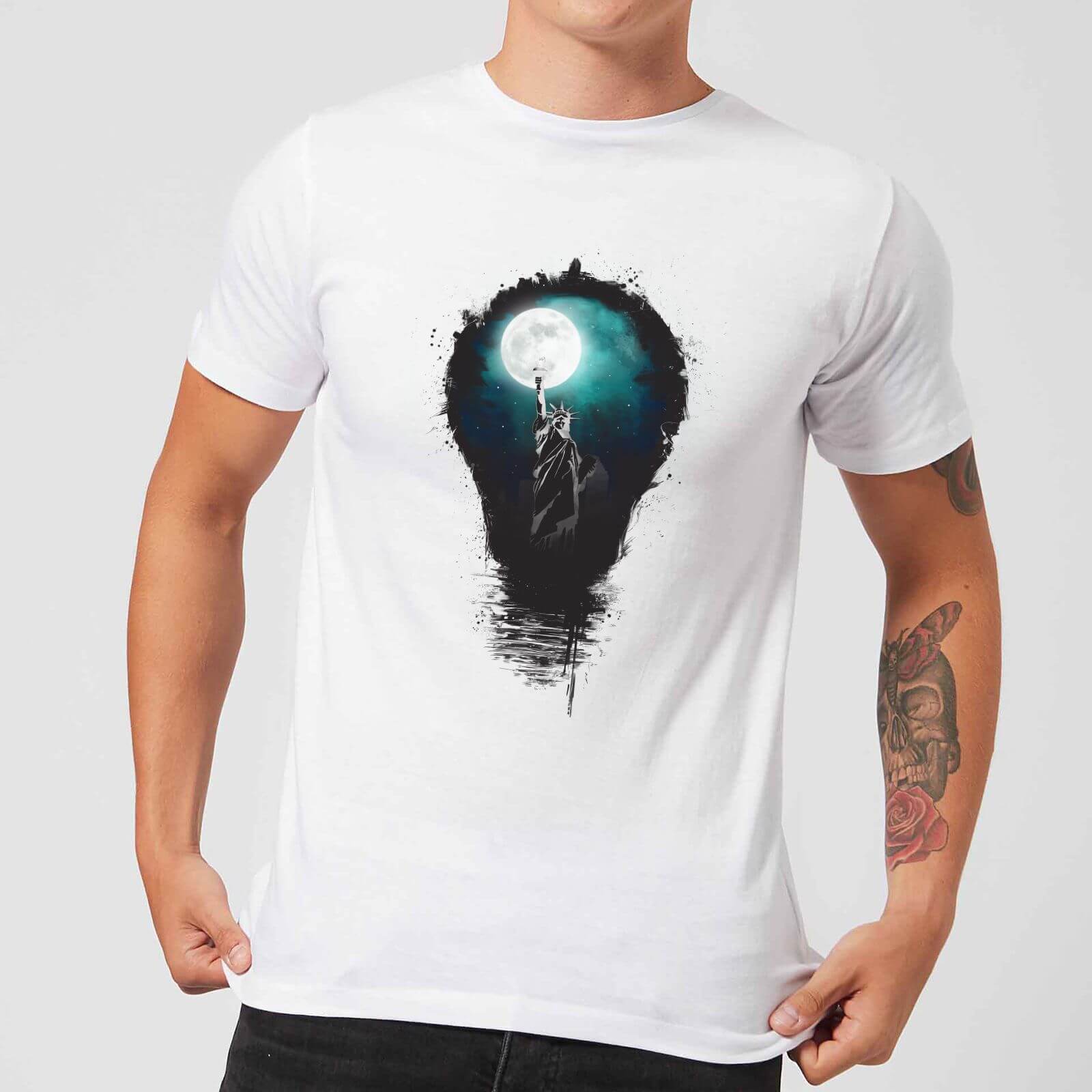 

Balazs Solti NYC Moon Men's T-Shirt - White - 4XL - Blanc