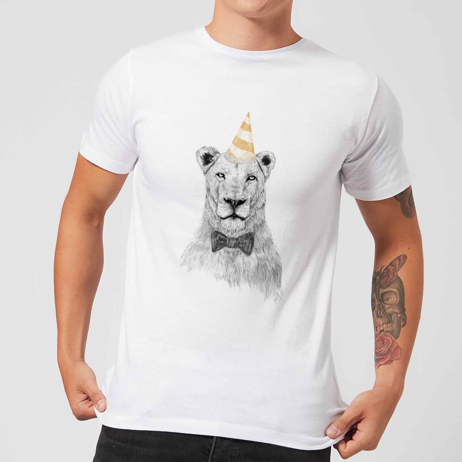 

Balazs Solti Party Lion Men's T-Shirt - White - 4XL - Blanc