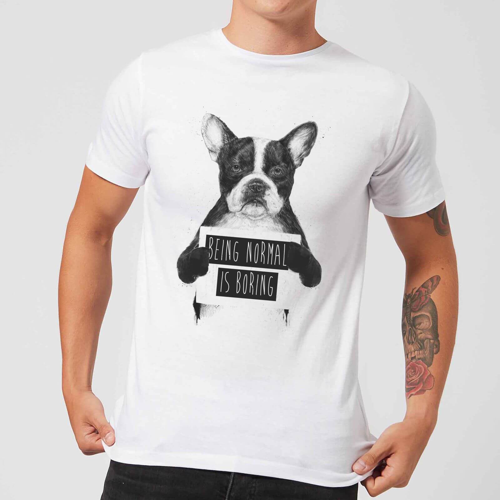 

Balazs Solti Being Normal Is Boring Men's T-Shirt - White - 4XL - Blanc