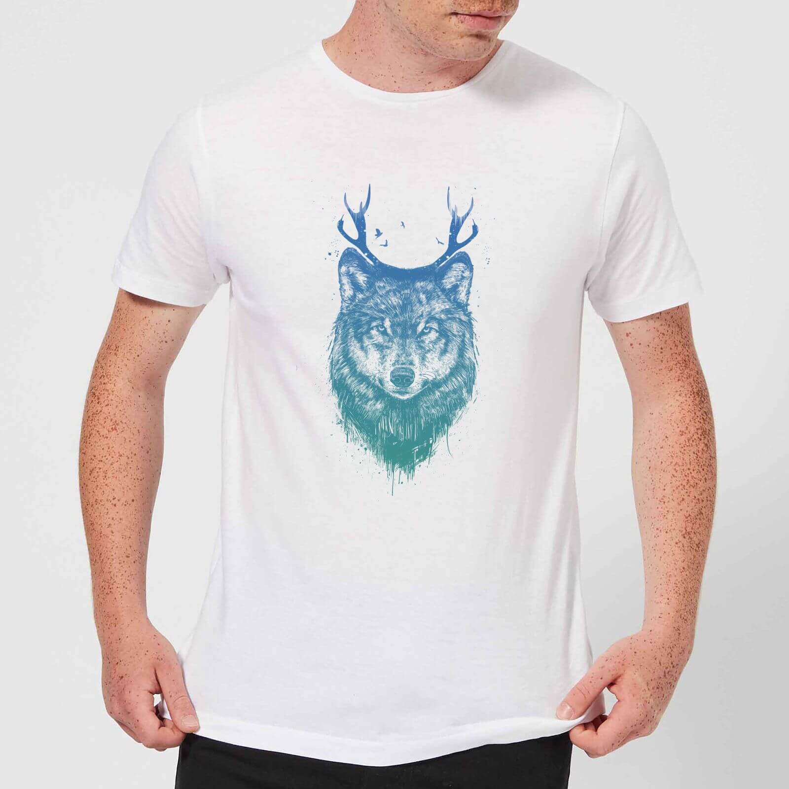 

Balazs Solti Wolf Men's T-Shirt - White - 5XL - Blanc