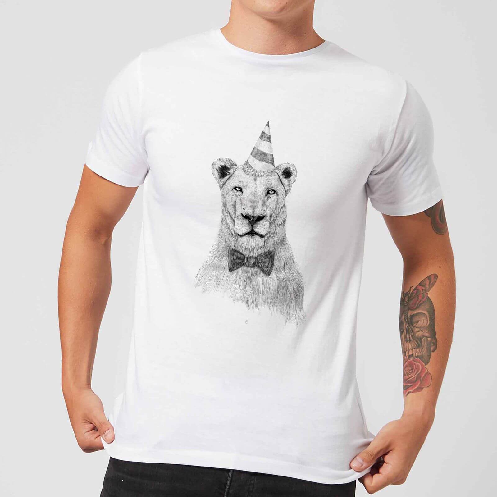 

Balazs Solti Party Lion Men's T-Shirt - White - 5XL - Blanc