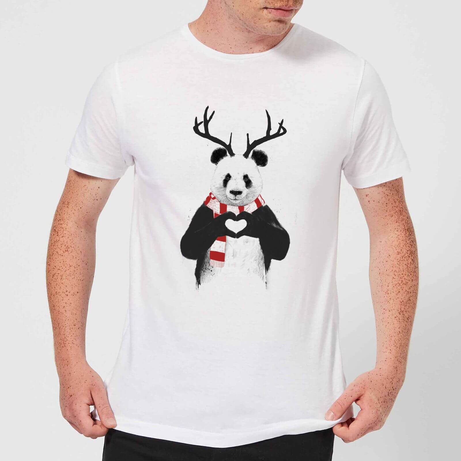 

Balazs Solti Winter Panda Men's T-Shirt - White - 4XL - Blanc