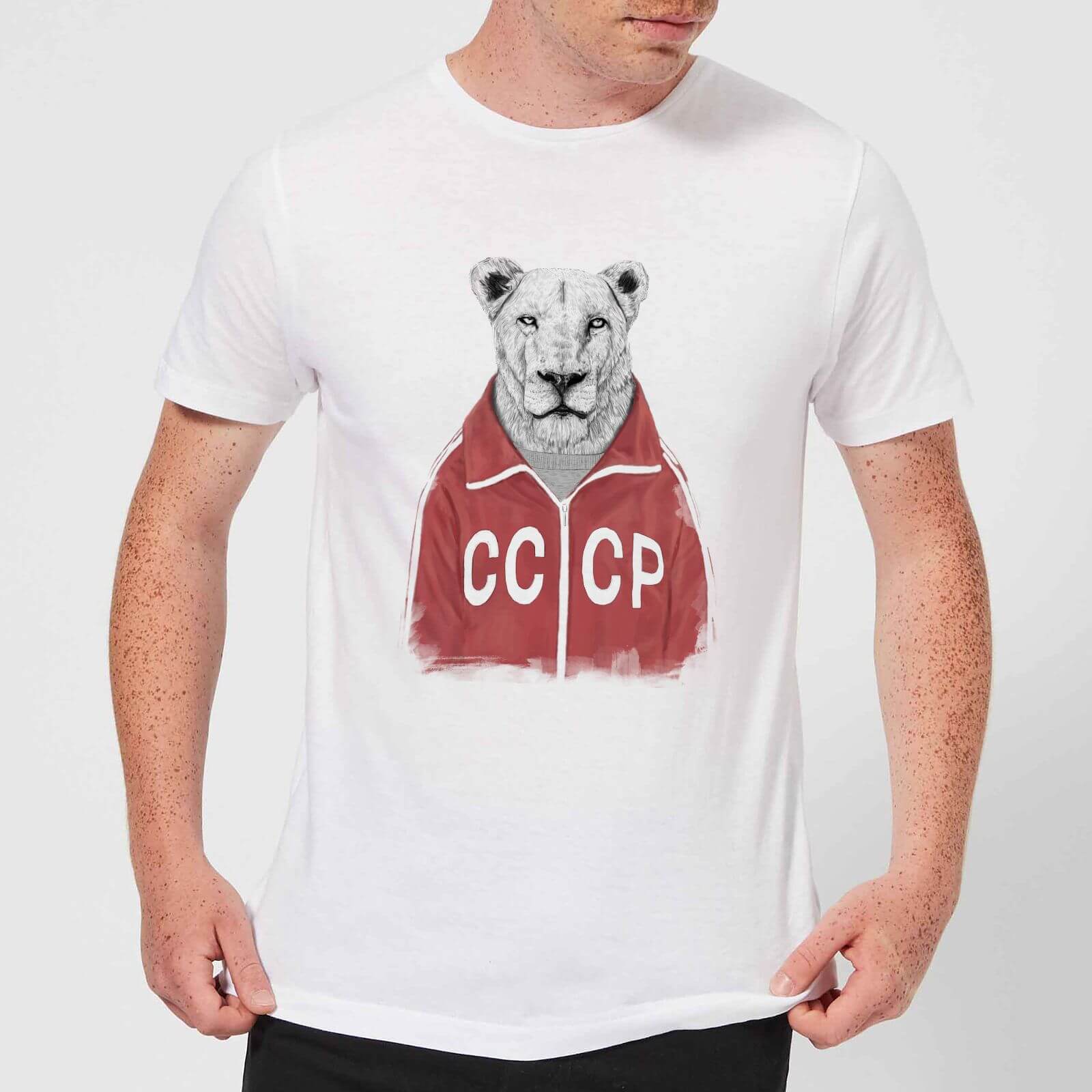 

Balazs Solti CCCP Lion Men's T-Shirt - White - 5XL - Blanc