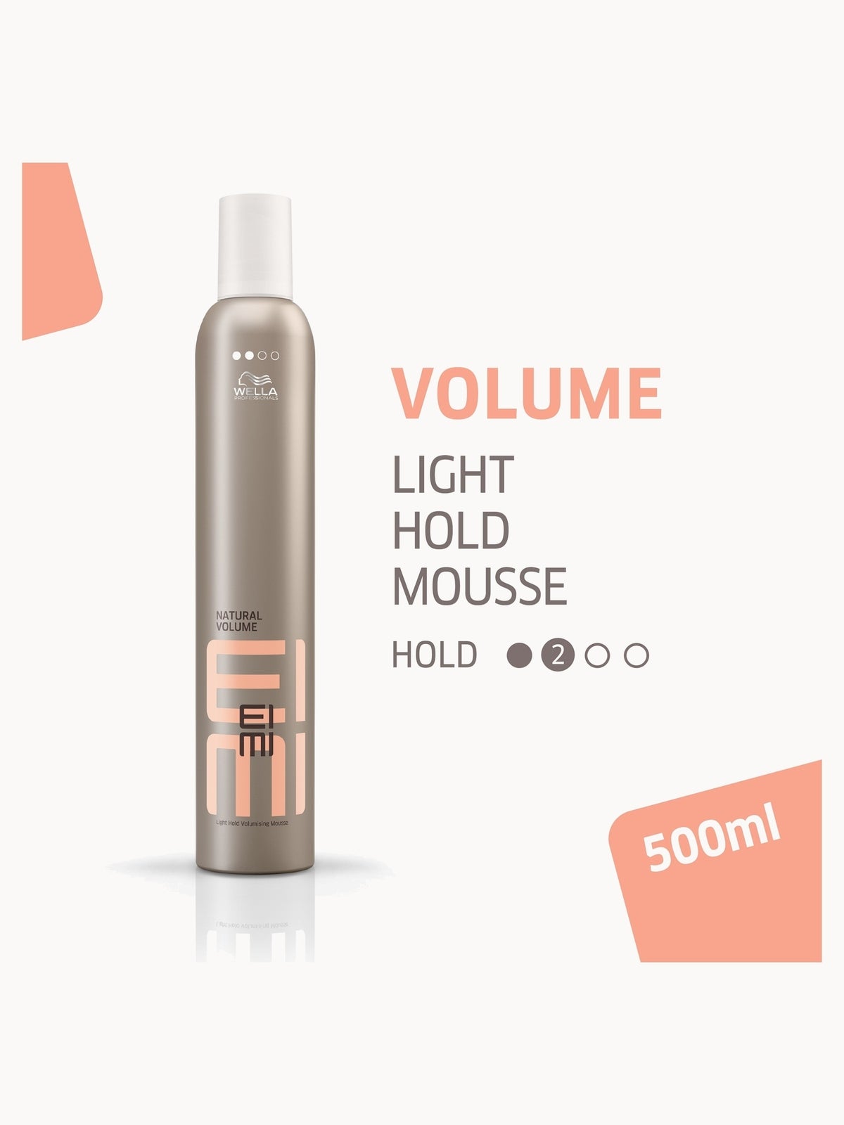 Wella Professionals EIMI Natural Volume Light Hold Volumising Mousse 500ml 2