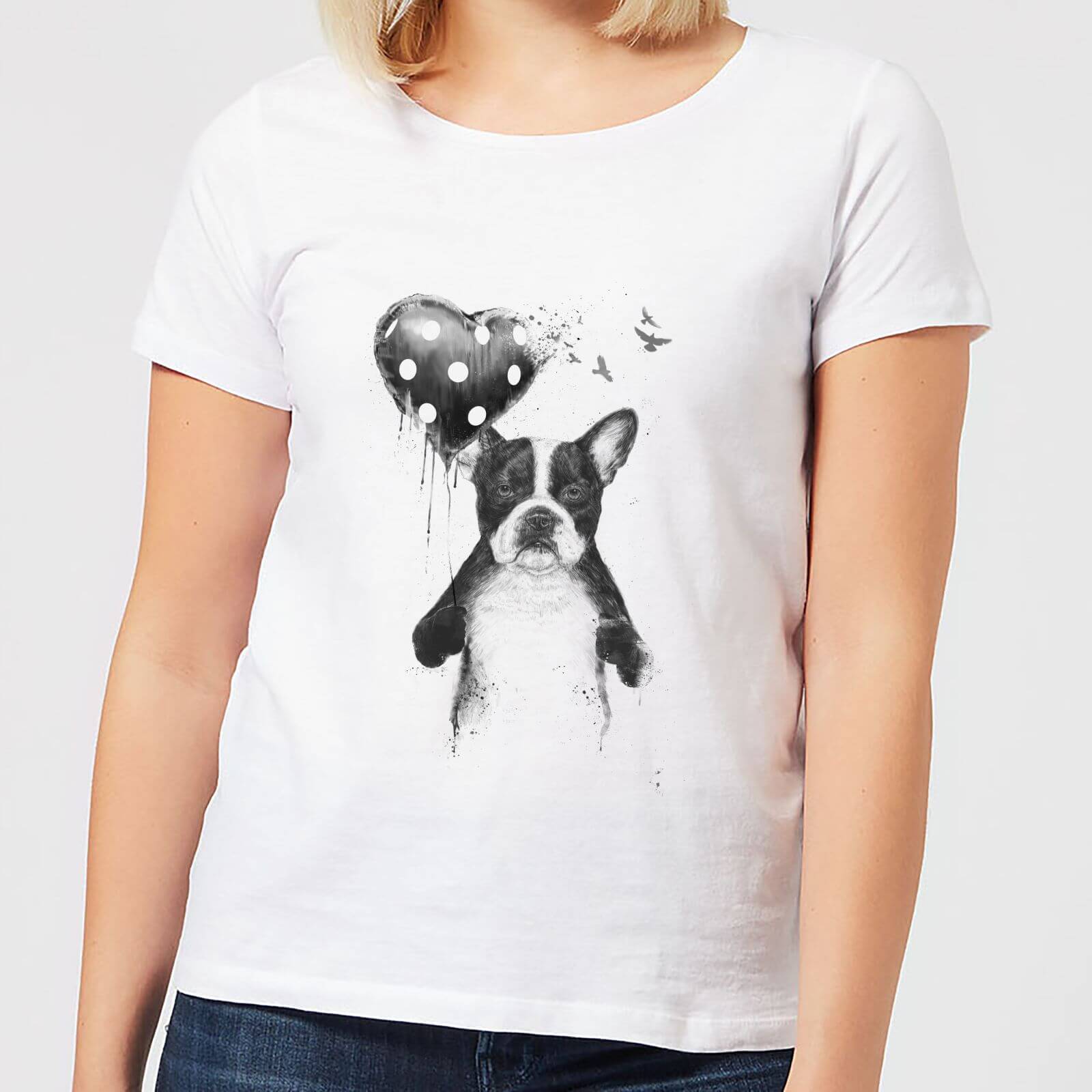 Balazs Solti Bulldog And Balloon Women's T-Shirt - White - 4XL - White