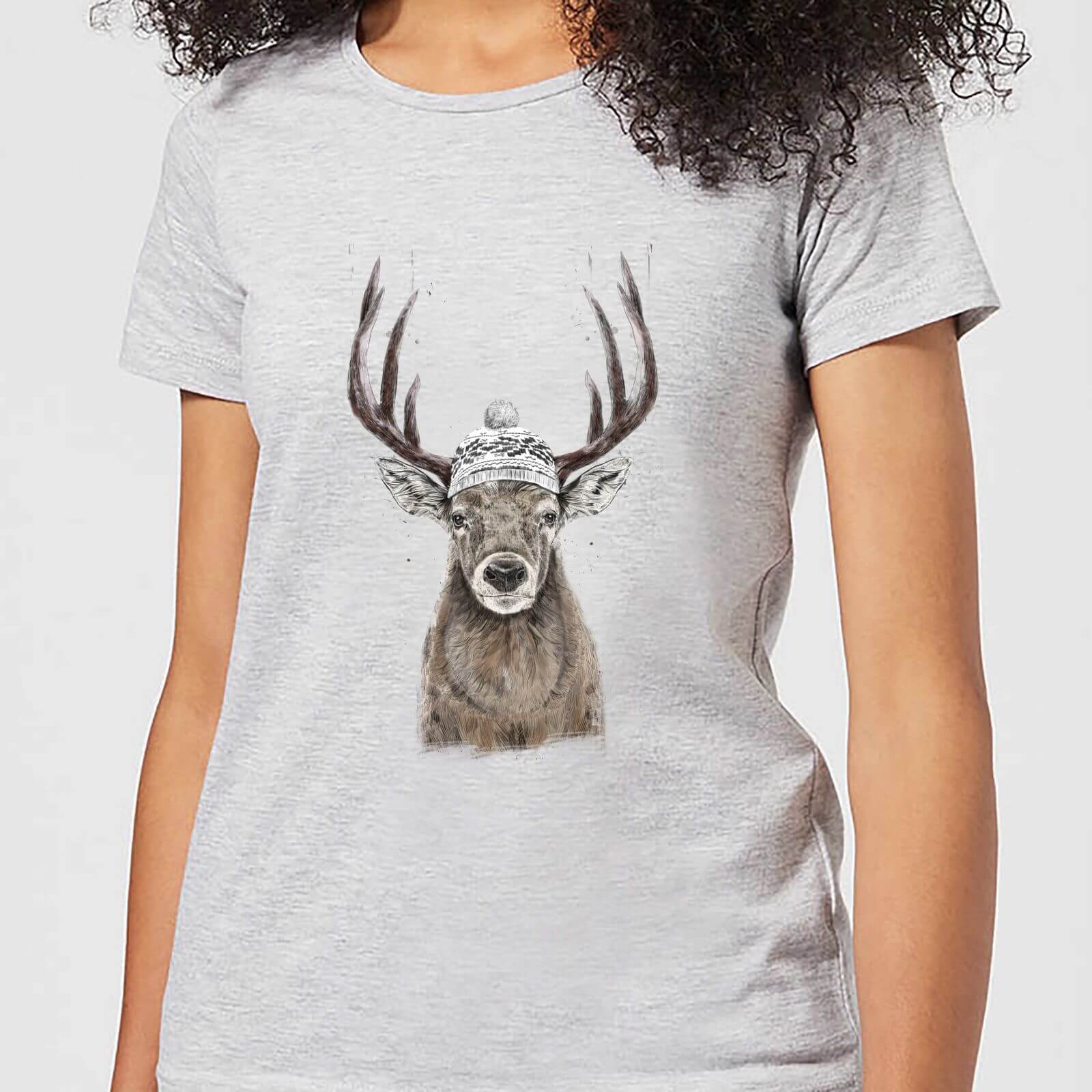 Balazs Solti Winter Deer Women's T-Shirt - Grey - 3XL - Grey