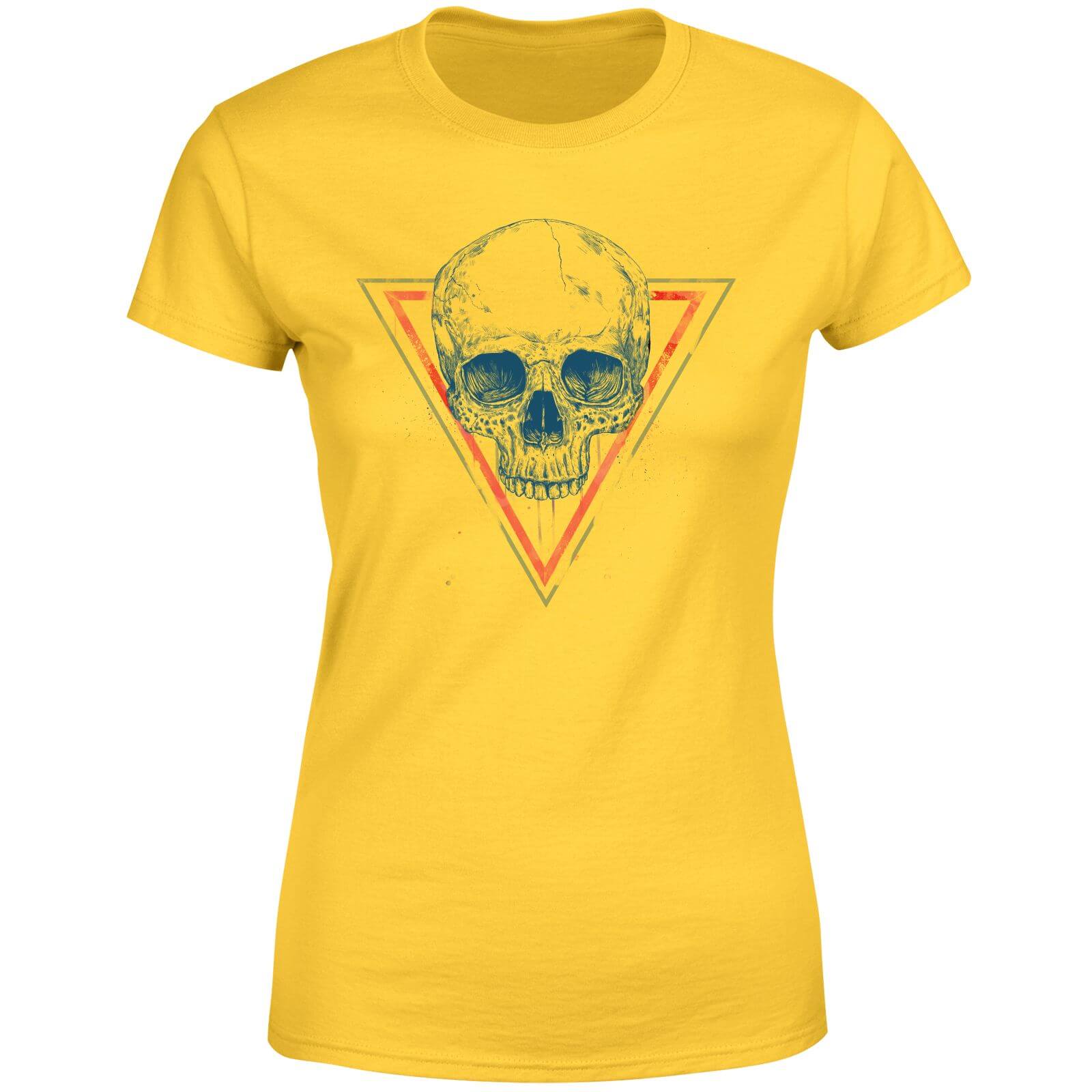 Balazs Solti Skull Women's T-Shirt - Yellow - S - Yellow