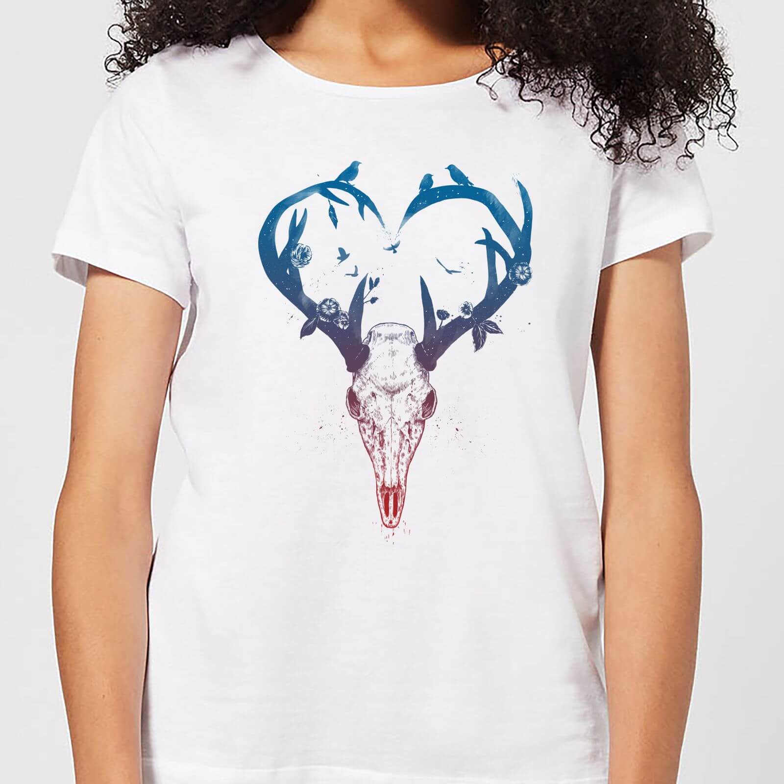 Balazs Solti Antlers Women's T-Shirt - White - 4XL - White
