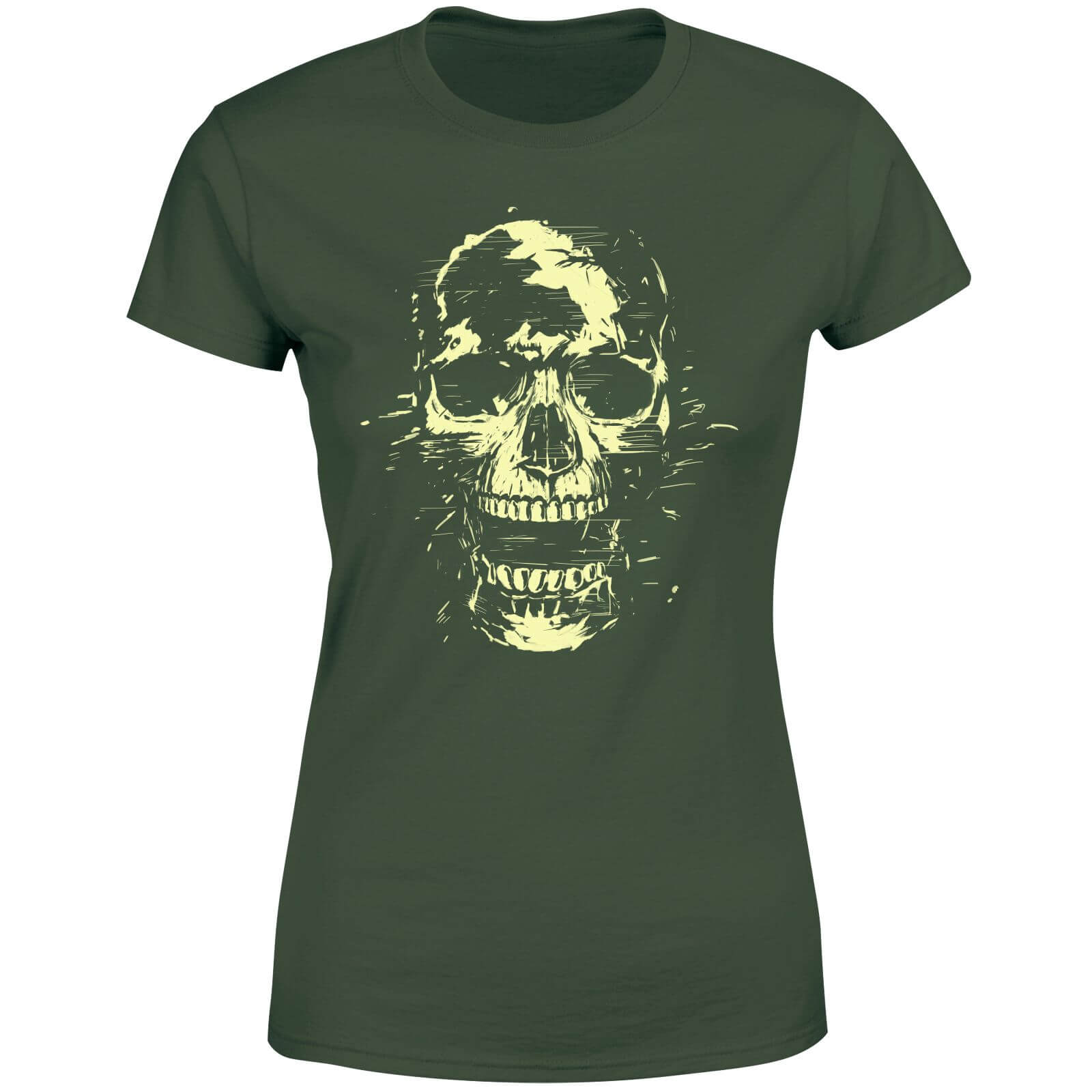 Balazs Solti Skull Women's T-Shirt - Forest Green - S - Forest Green