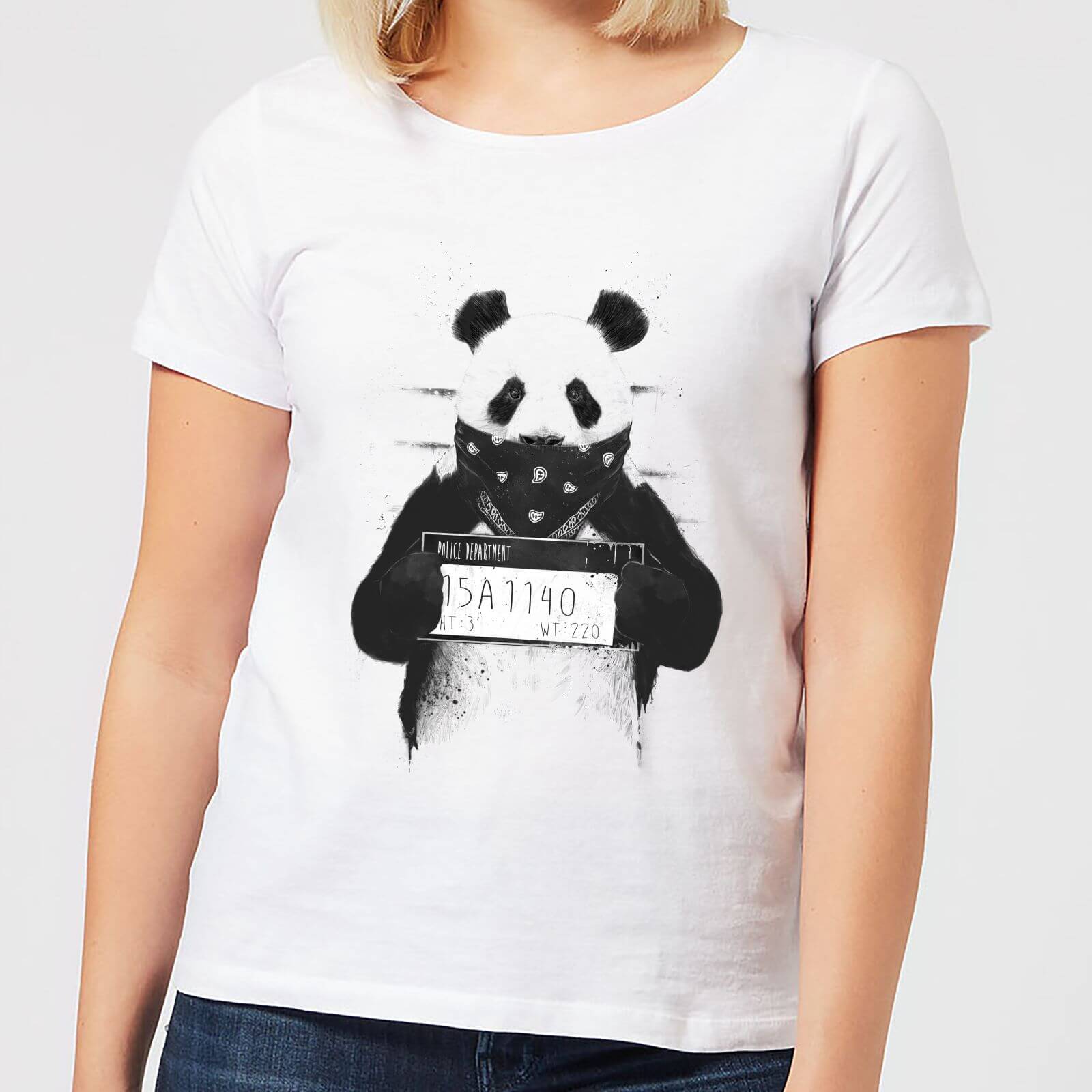 Balazs Solti Bandana Panda Women's T-Shirt - White - 4XL - White