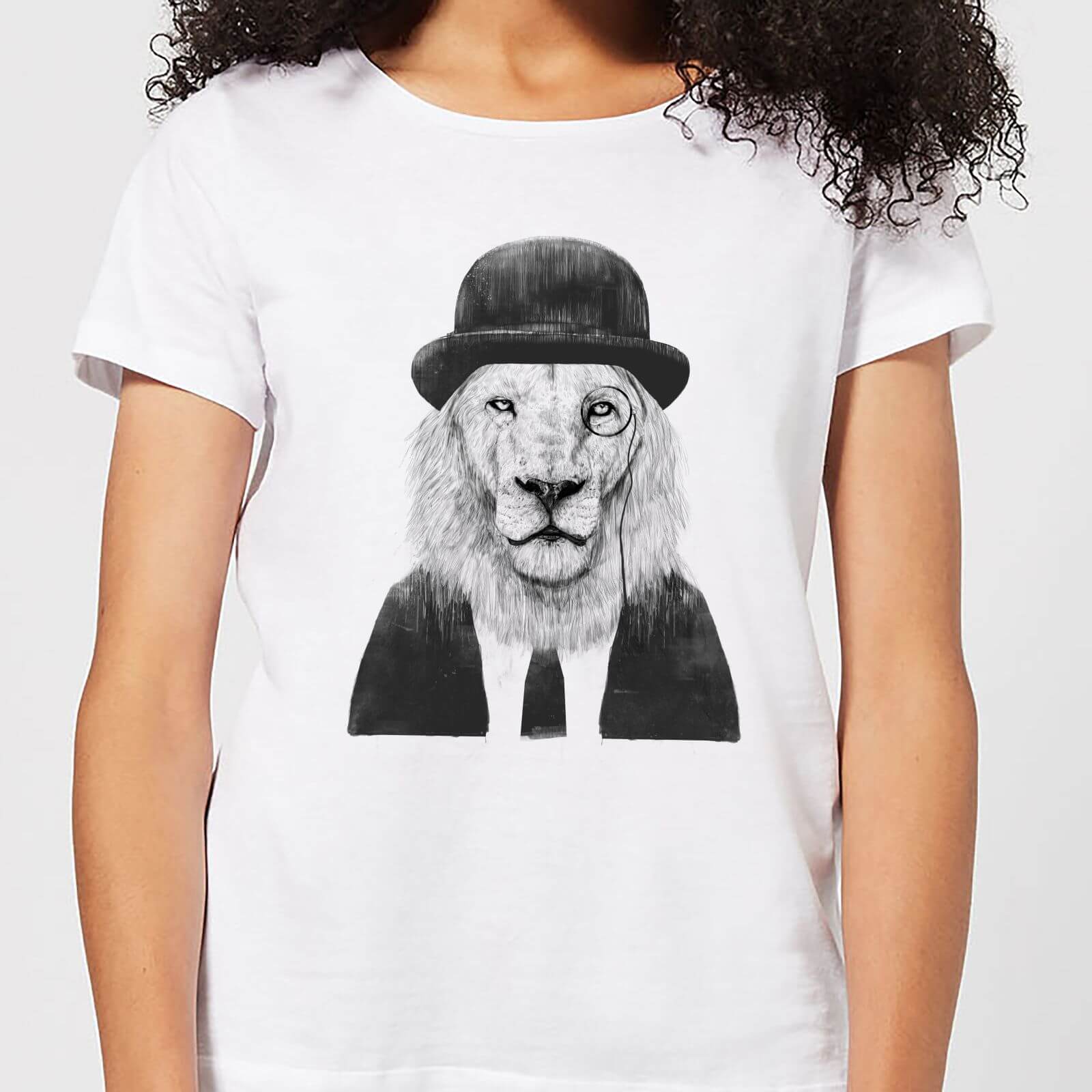Balazs Solti Monocle Lion Women's T-Shirt - White - 4XL - White