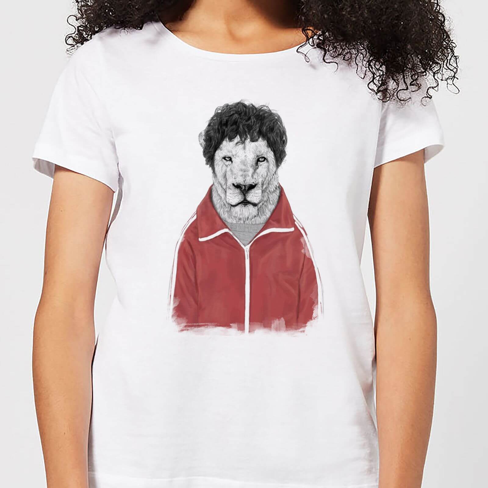 Balazs Solti Sporty Lion Women's T-Shirt - White - 4XL - White