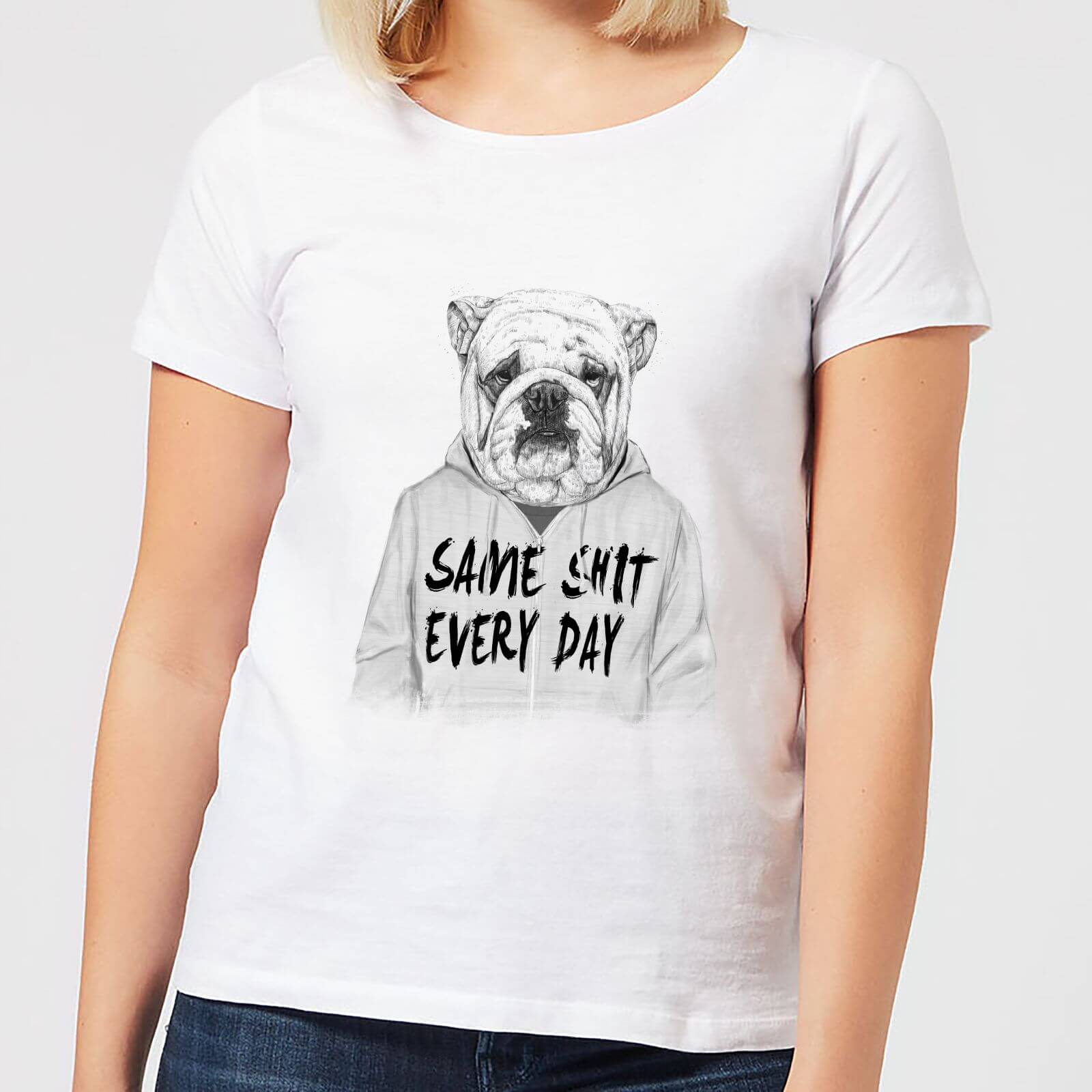 Balazs Solti Same Shit Every Day Women's T-Shirt - White - 4XL - White