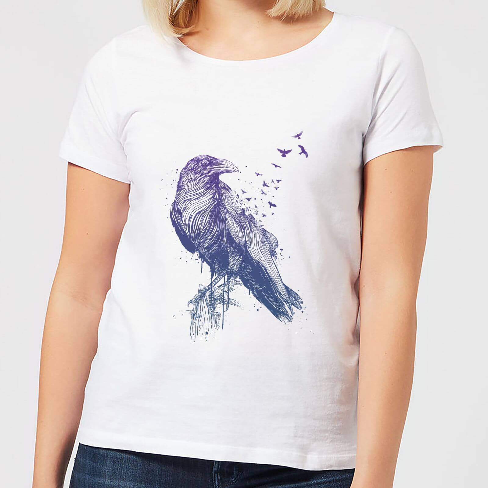 Balazs Solti Birds Flying Women's T-Shirt - White - 4XL - White