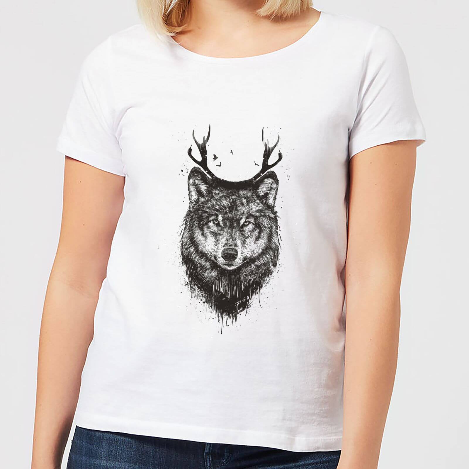 Balazs Solti Wolf Women's T-Shirt - White - 4XL - White