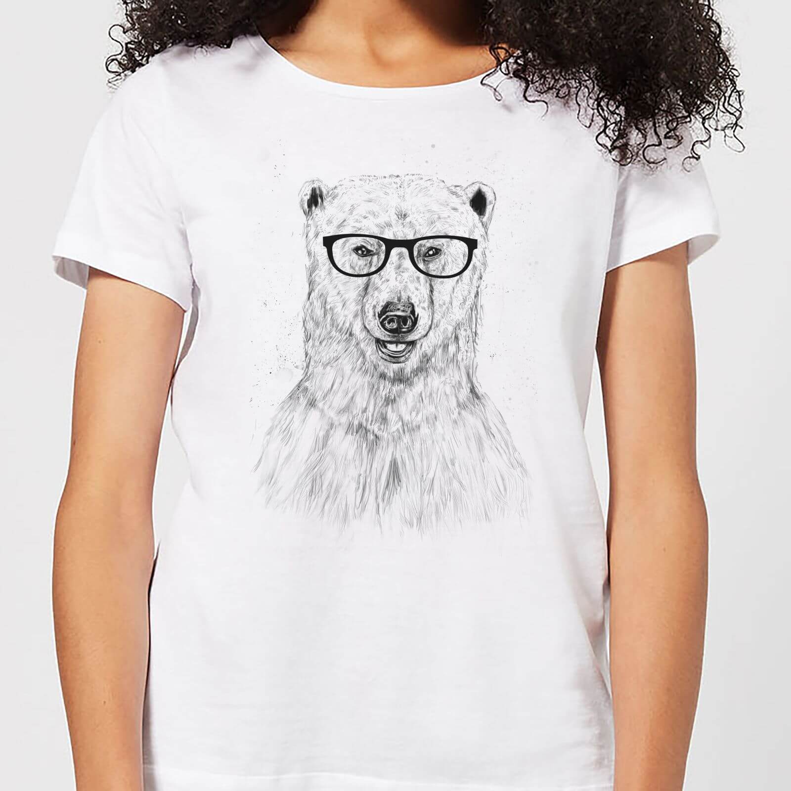 Balazs Solti Polar Bear And Glasses Women's T-Shirt - White - 4XL - White