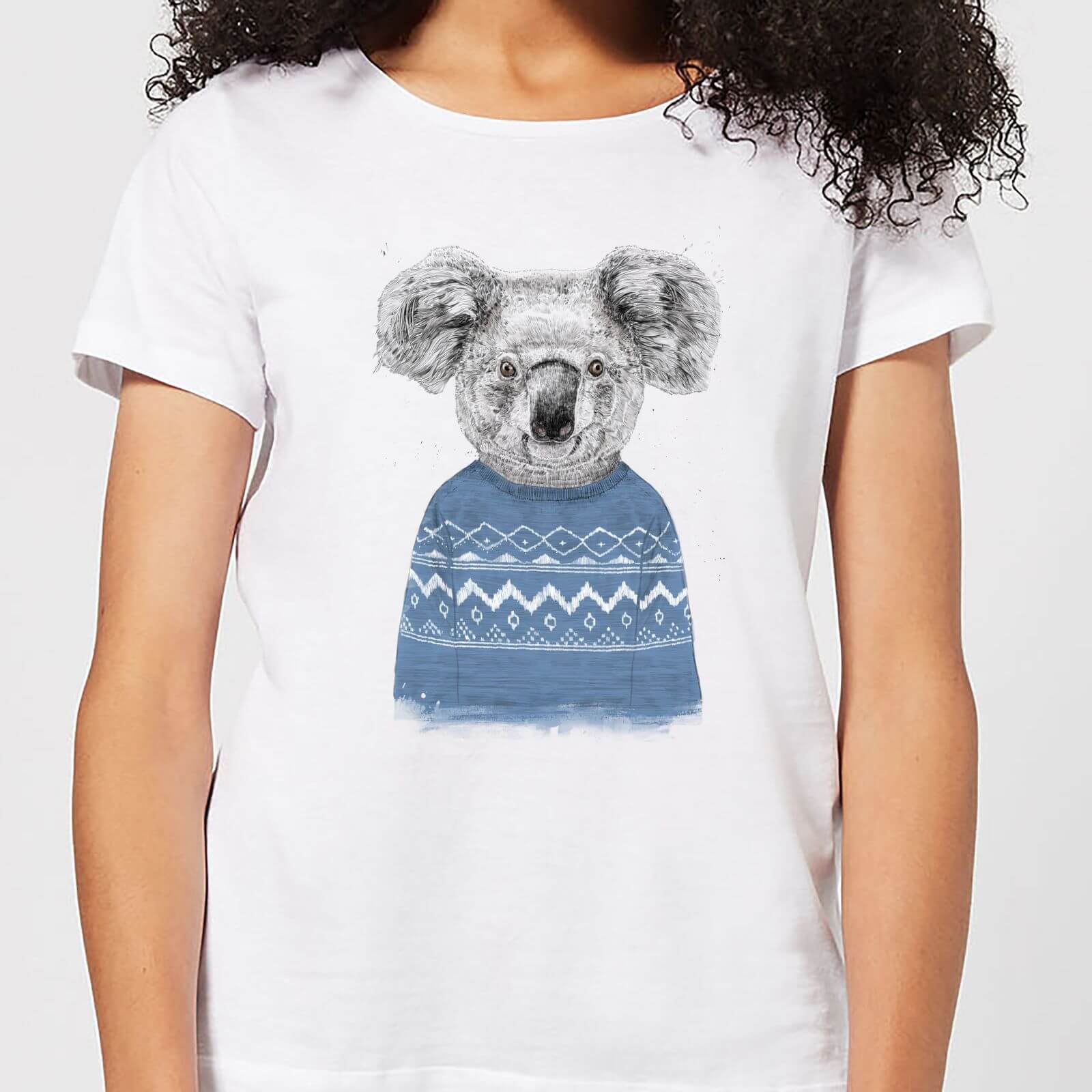 Balazs Solti Koala And Jumper Women's T-Shirt - White - 4XL - White