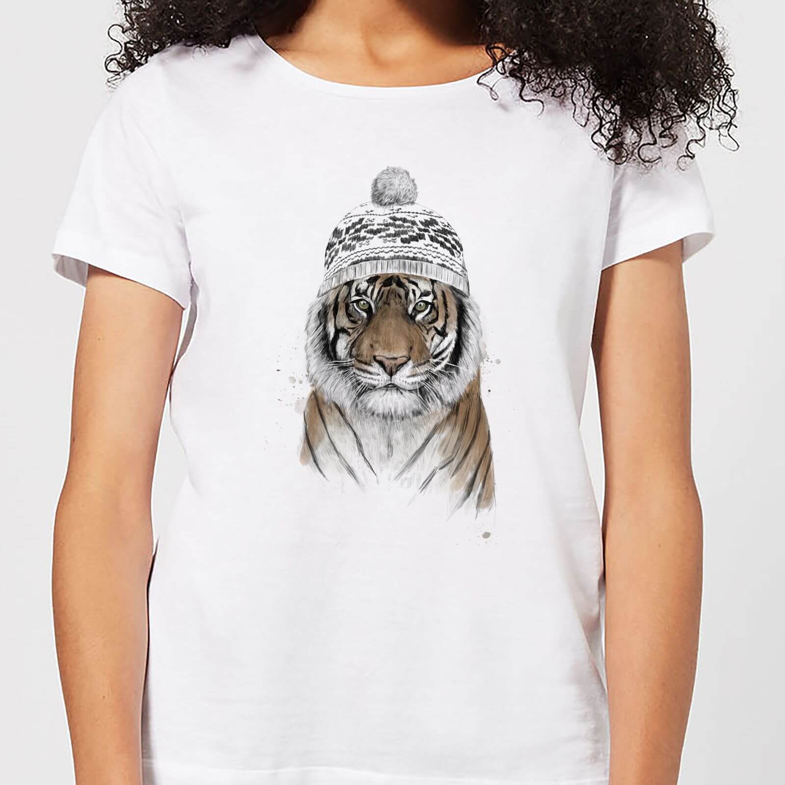 Balazs Solti Winter Tiger Women's T-Shirt - White - 4XL - White
