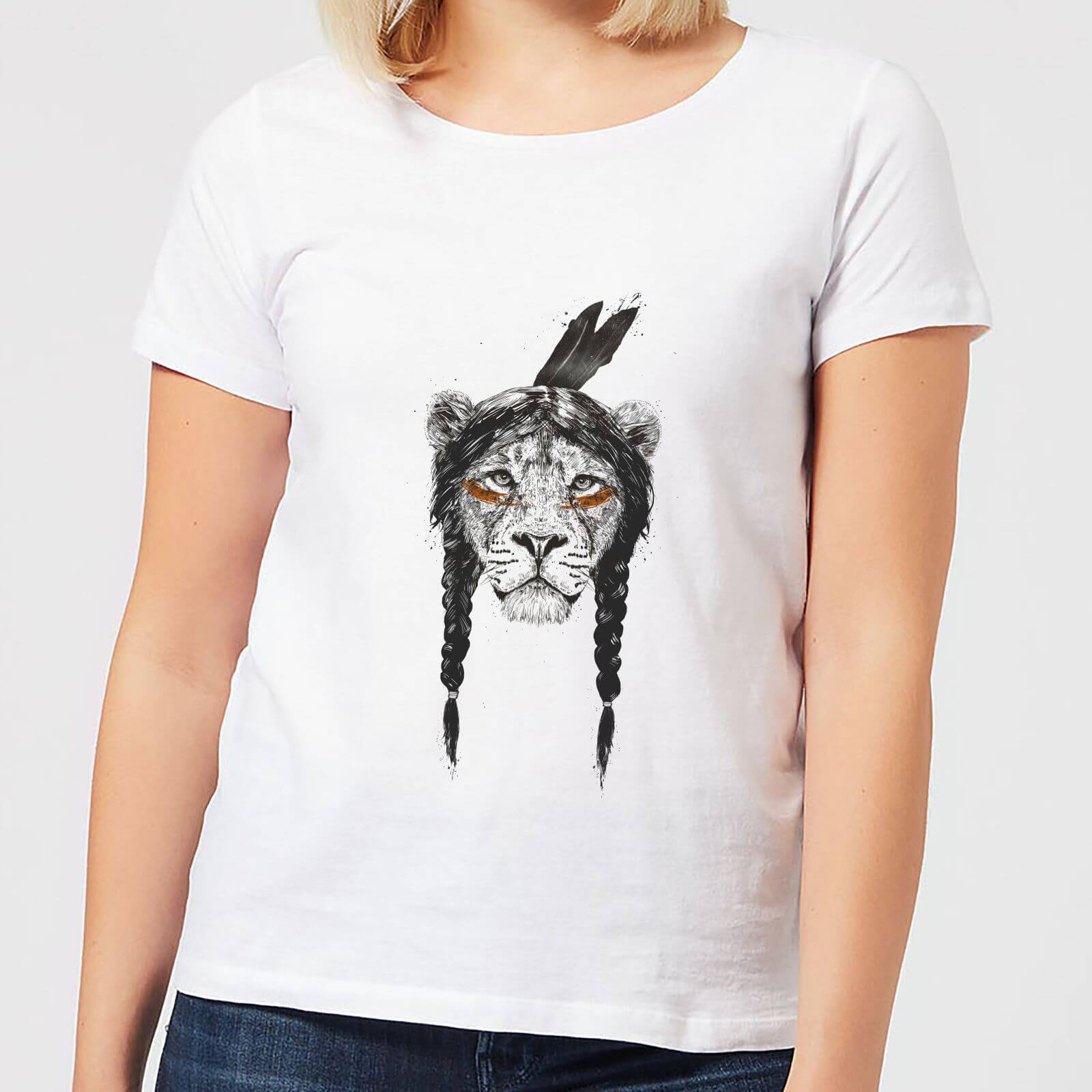 Balazs Solti Native Lion Women's T-Shirt - White - 4XL - White