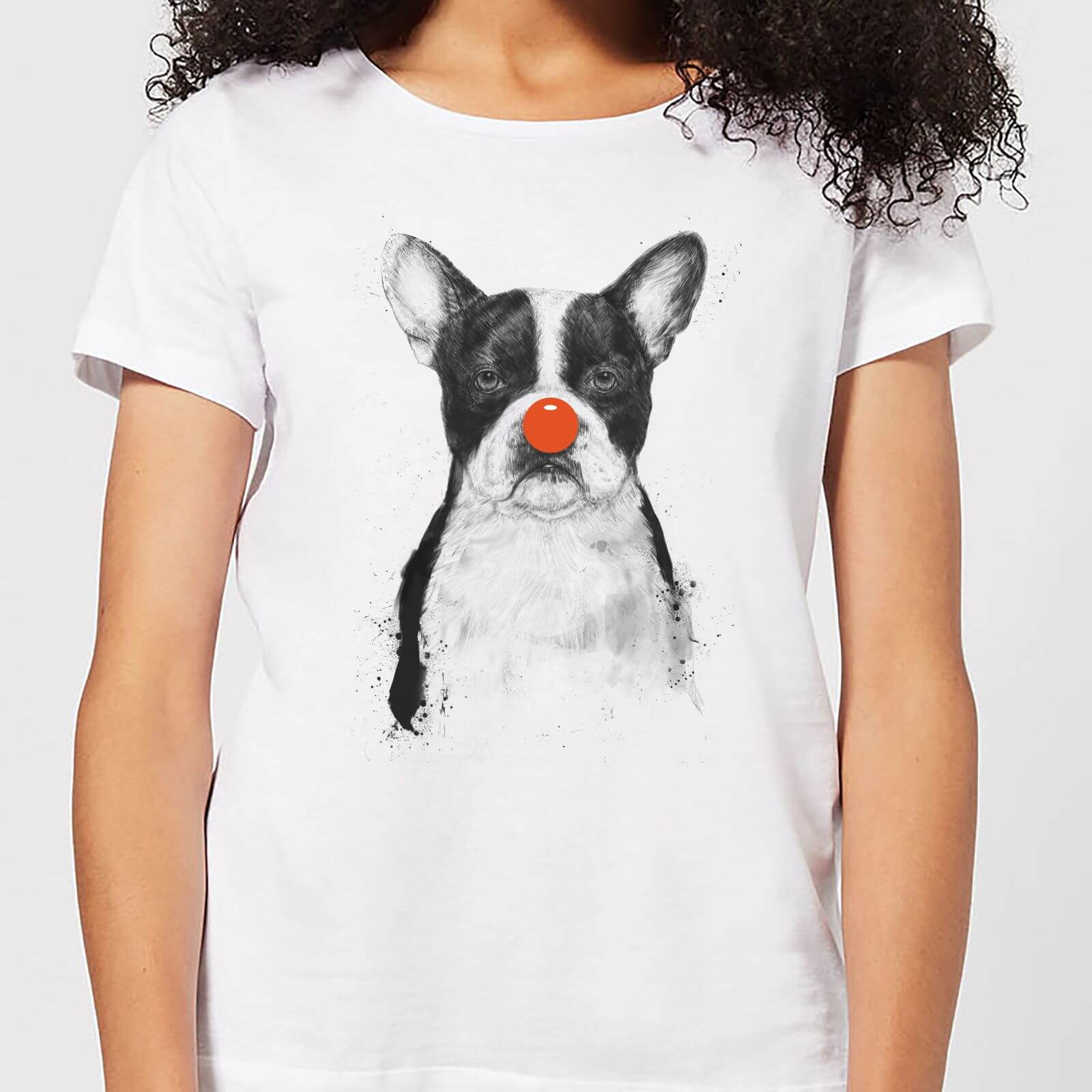 Balazs Solti Red Nosed Bulldog Women's T-Shirt - White - S - White