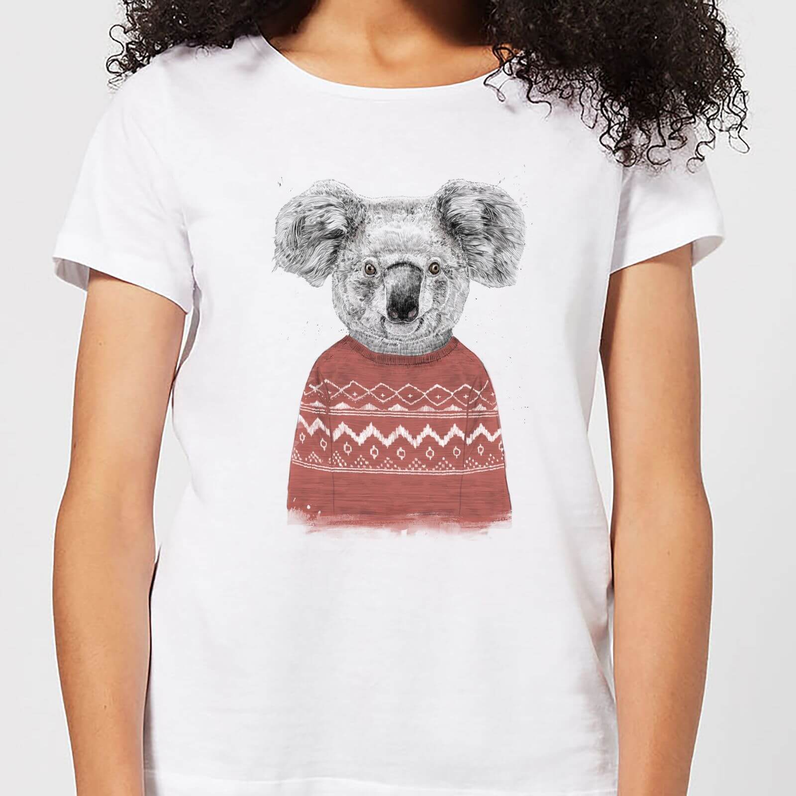 Balazs Solti Koala And Jumper Women's T-Shirt - White - 4XL - White