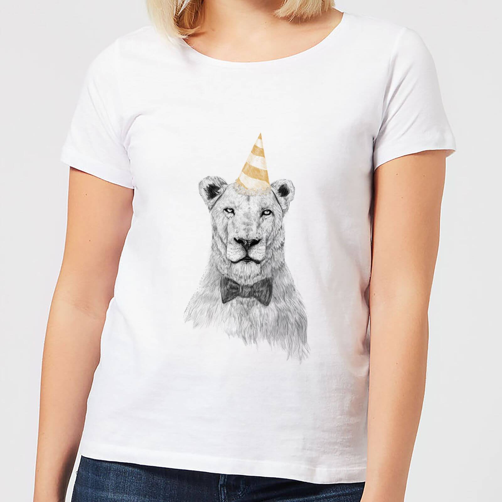 Balazs Solti Party Lion Women's T-Shirt - White - 4XL - White