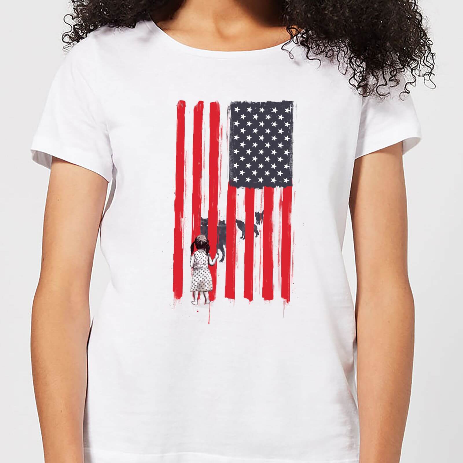 Balazs Solti USA Cage Women's T-Shirt - White - 4XL - White
