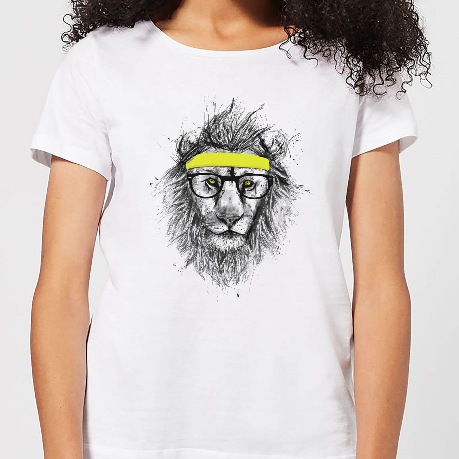 Balazs Solti Lion And Sweatband Women's T-Shirt - White - S - White