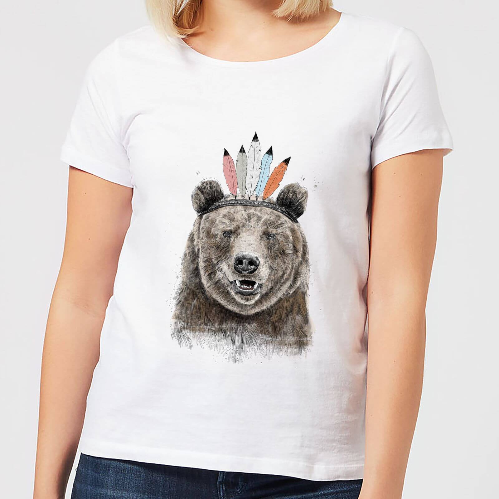 Balazs Solti Native Bear Women's T-Shirt - White - 4XL - White