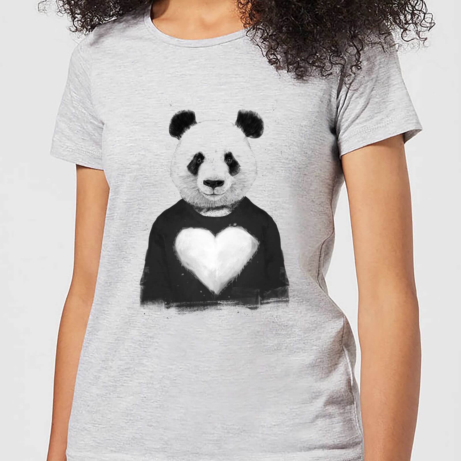 Balazs Solti Panda Love Women's T-Shirt - Grey - 3XL - Grey