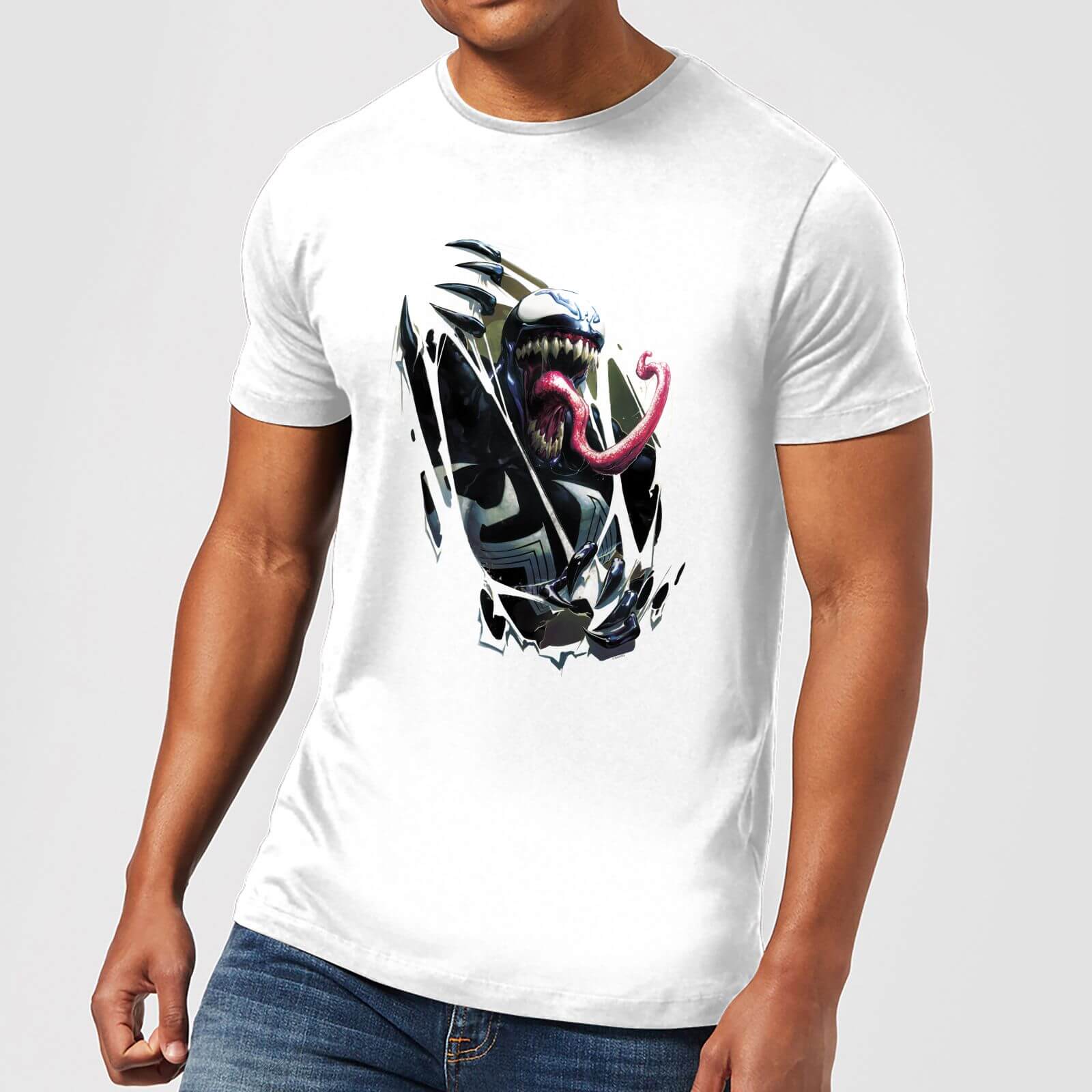 Venom Chest Burst Herren T-Shirt - Weiß - L - Weiß