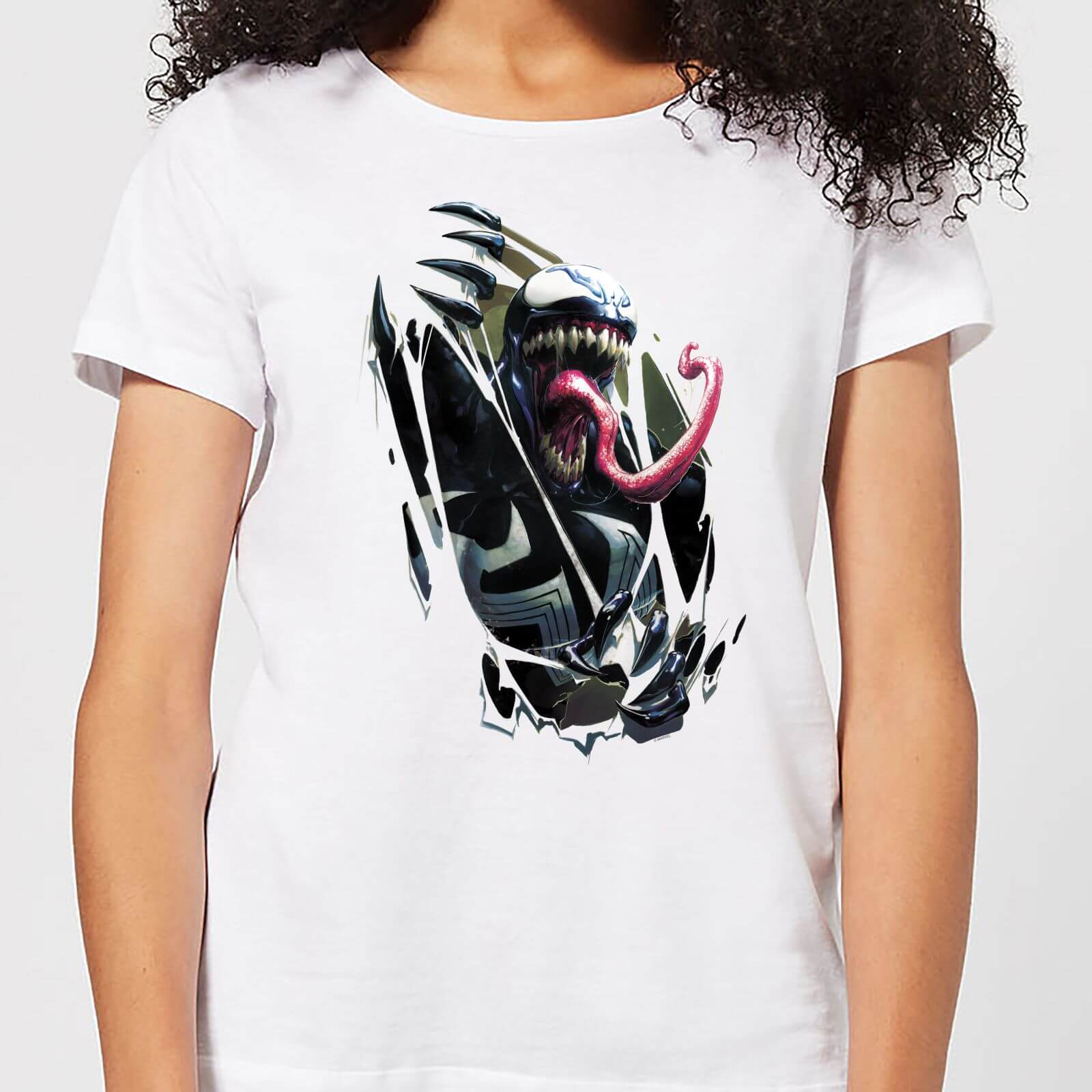 Venom Chest Burst Damen T-Shirt - Weiß - M - Weiß