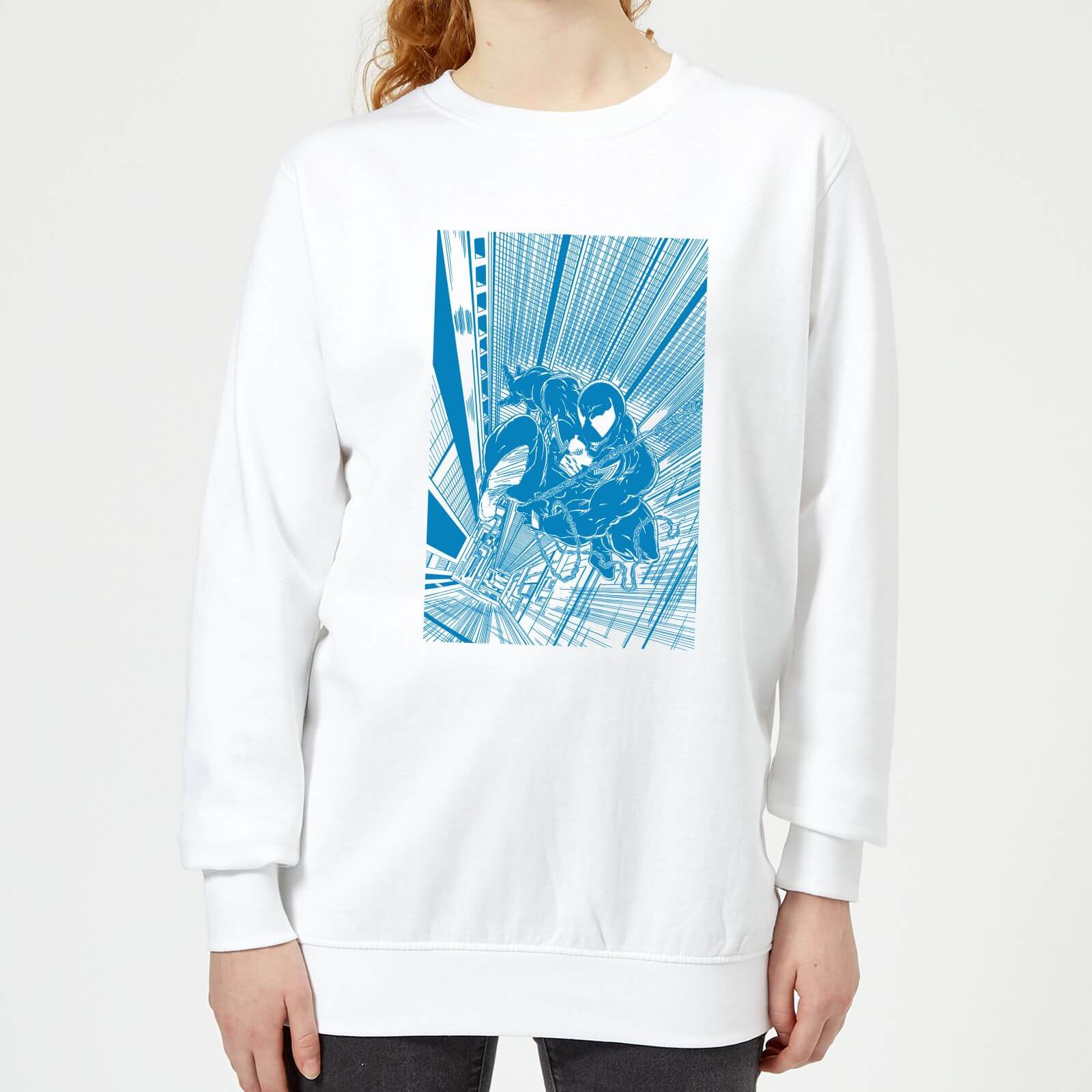 Venom Comic Panel Damen Pullover - Weiß - L - Weiß