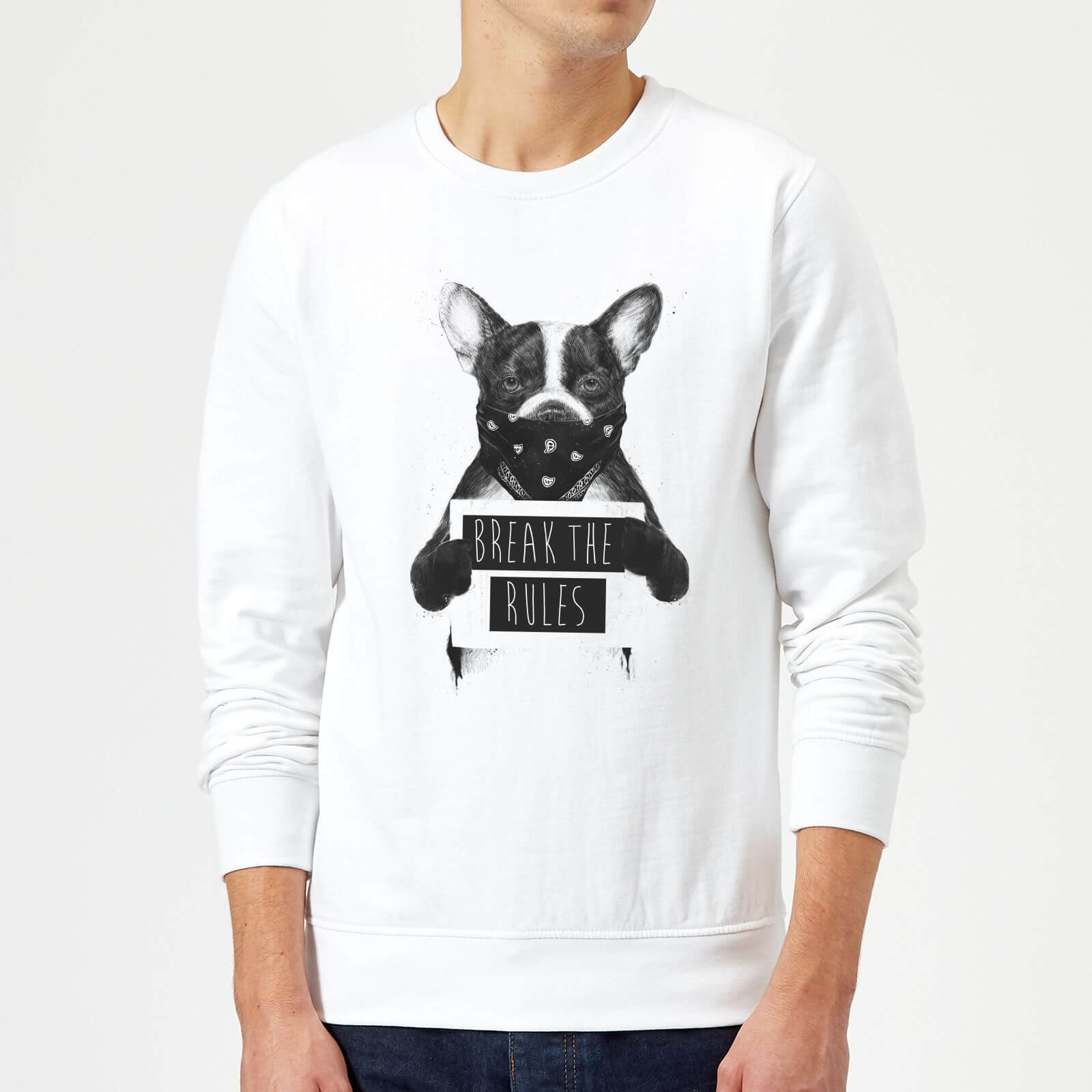Balazs Solti Break The Rules Sweatshirt - White - S - White