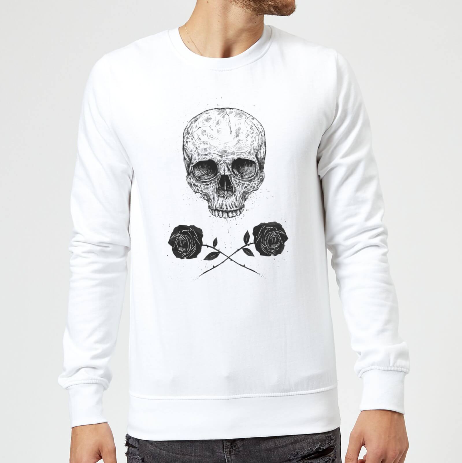 Balazs Solti Skull And Roses Sweatshirt - White - S - White