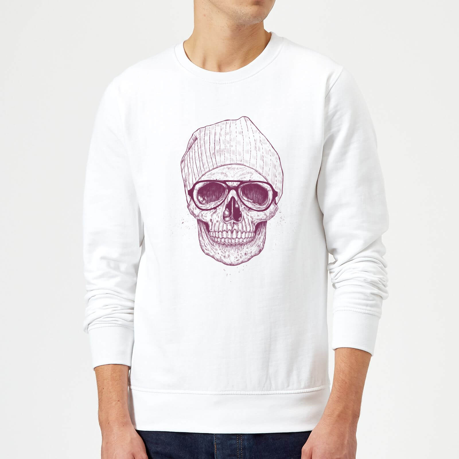 Balazs Solti Skull Sweatshirt - White - S - White