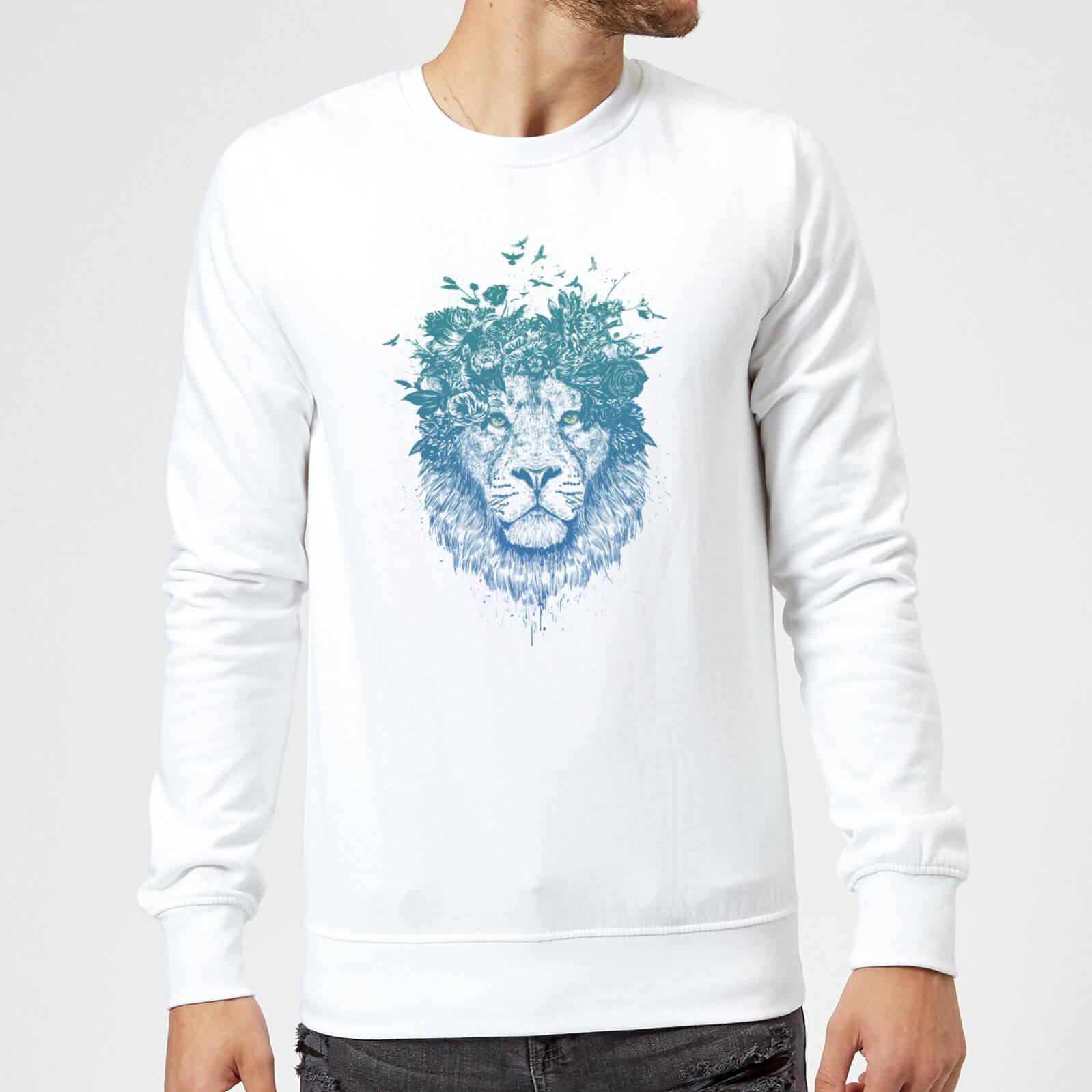 Balazs Solti Lion And Butterflies Sweatshirt - White - S - White