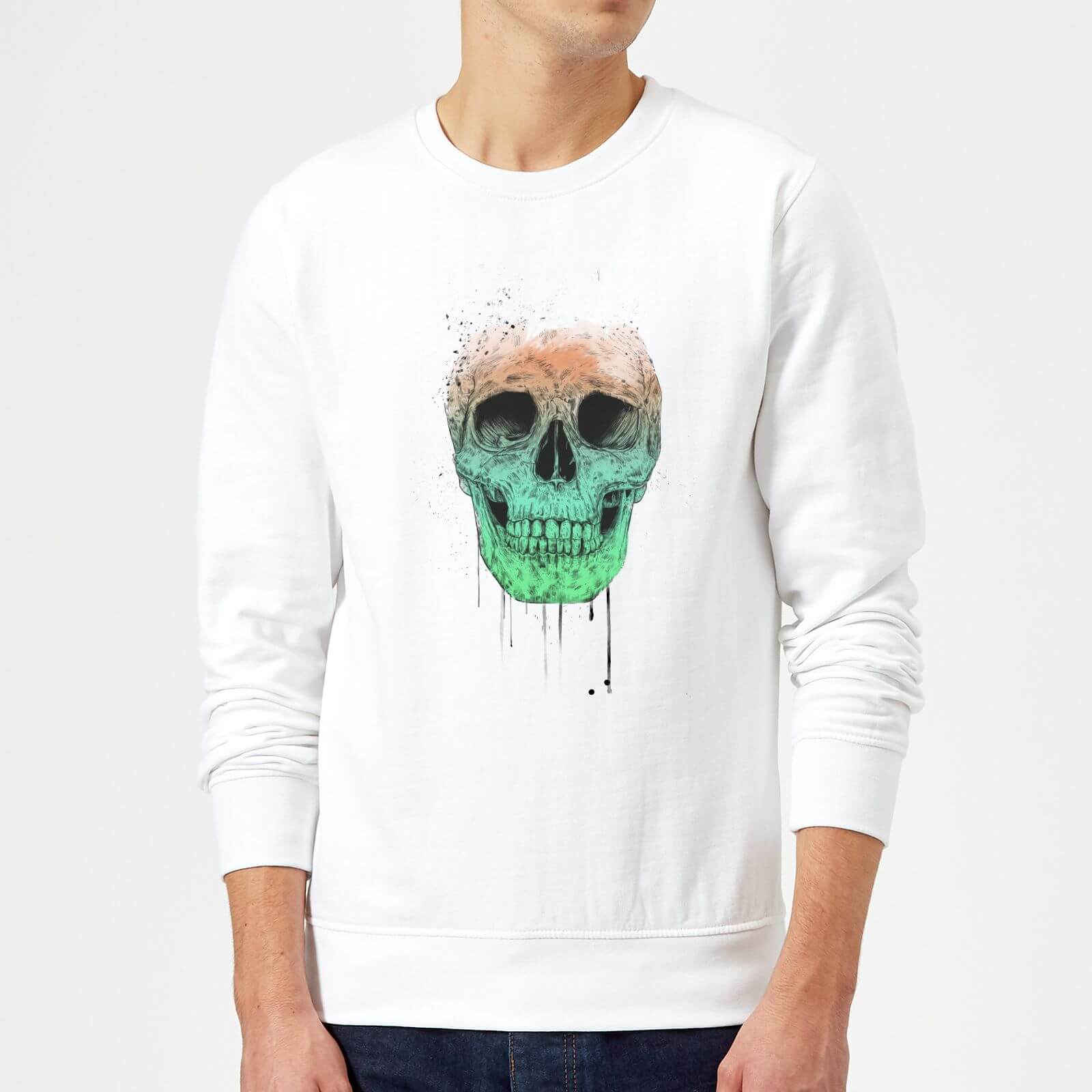 Balazs Solti Skull Sweatshirt - White - S - White