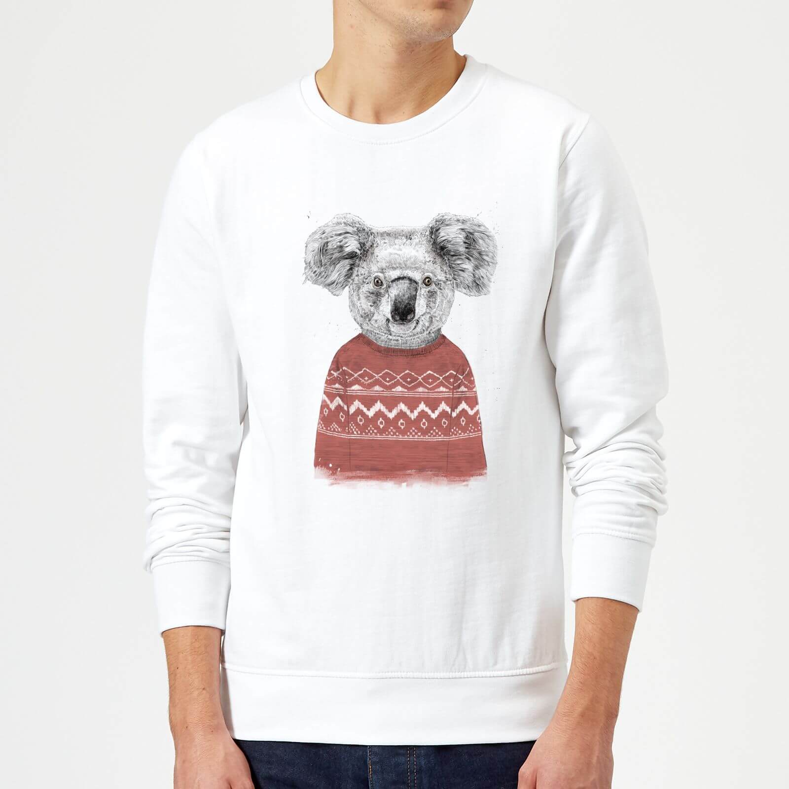 Balazs Solti Koala And Jumper Sweatshirt - White - S - White