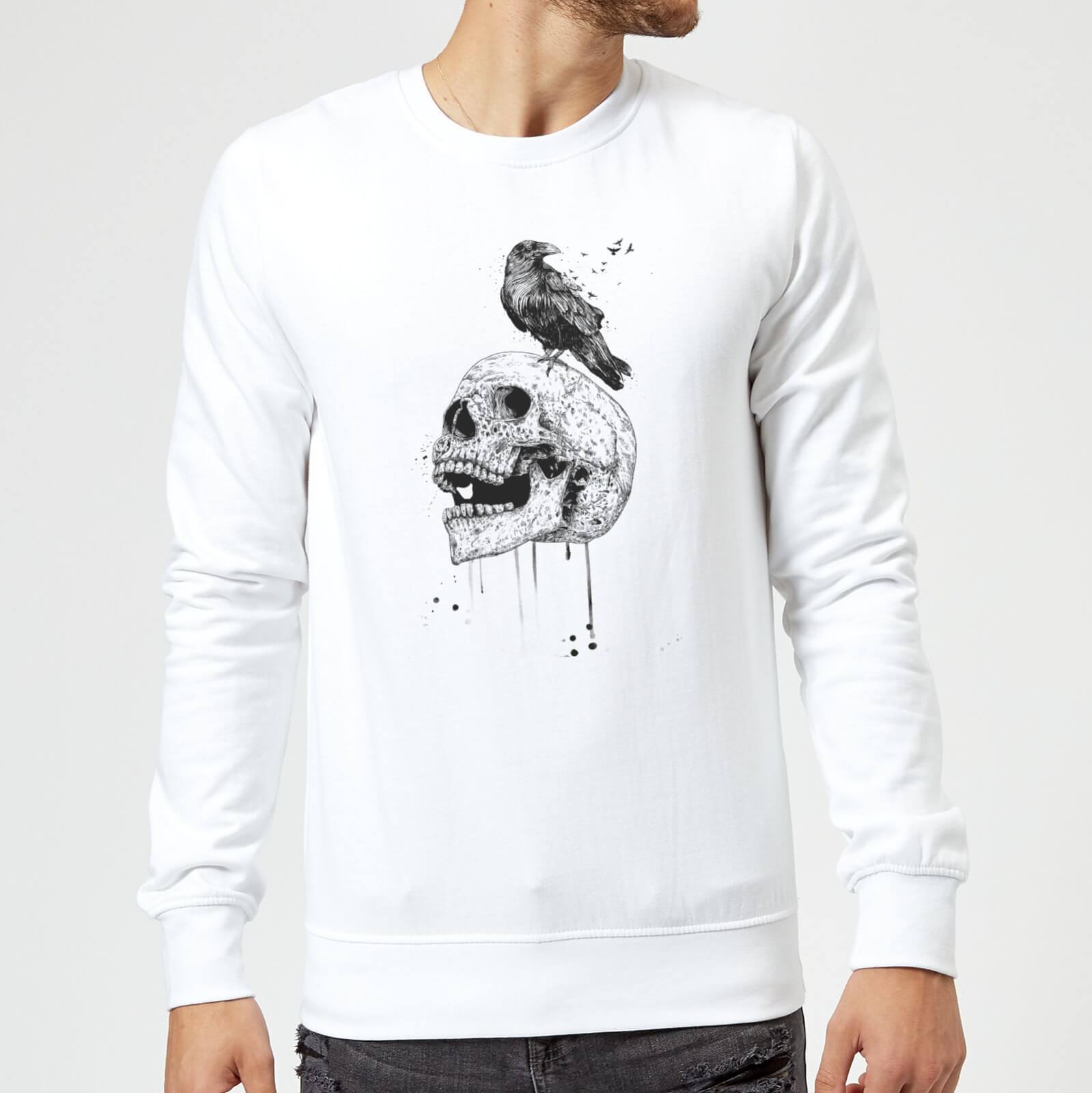 Balazs Solti Skull And Crow Sweatshirt - White - S - White