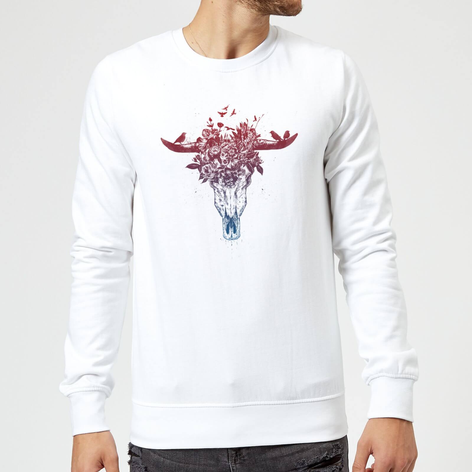 Balazs Solti Skulls And Flowers Sweatshirt - White - S - White
