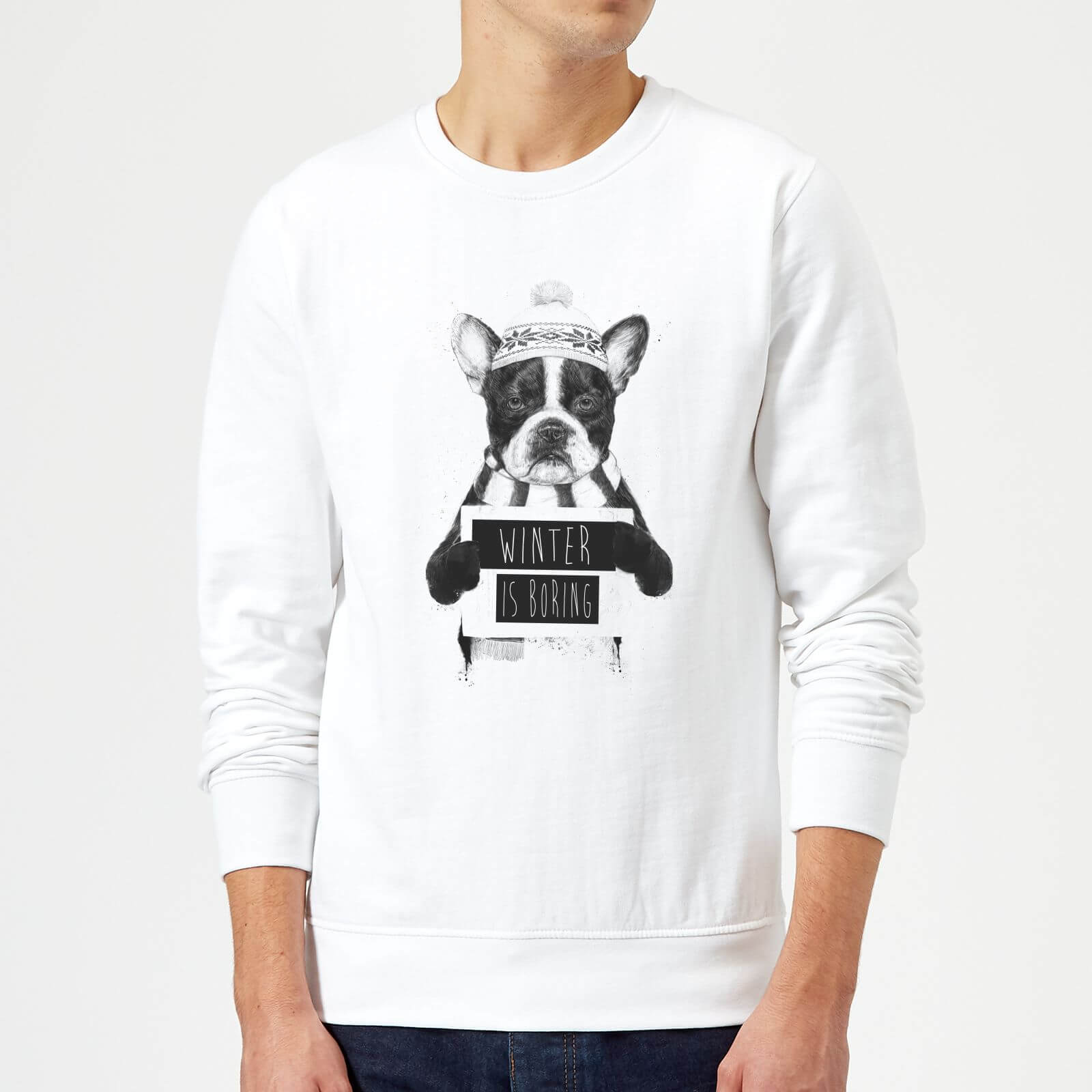 Balazs Solti Winter Is Boring Sweatshirt - White - S - White