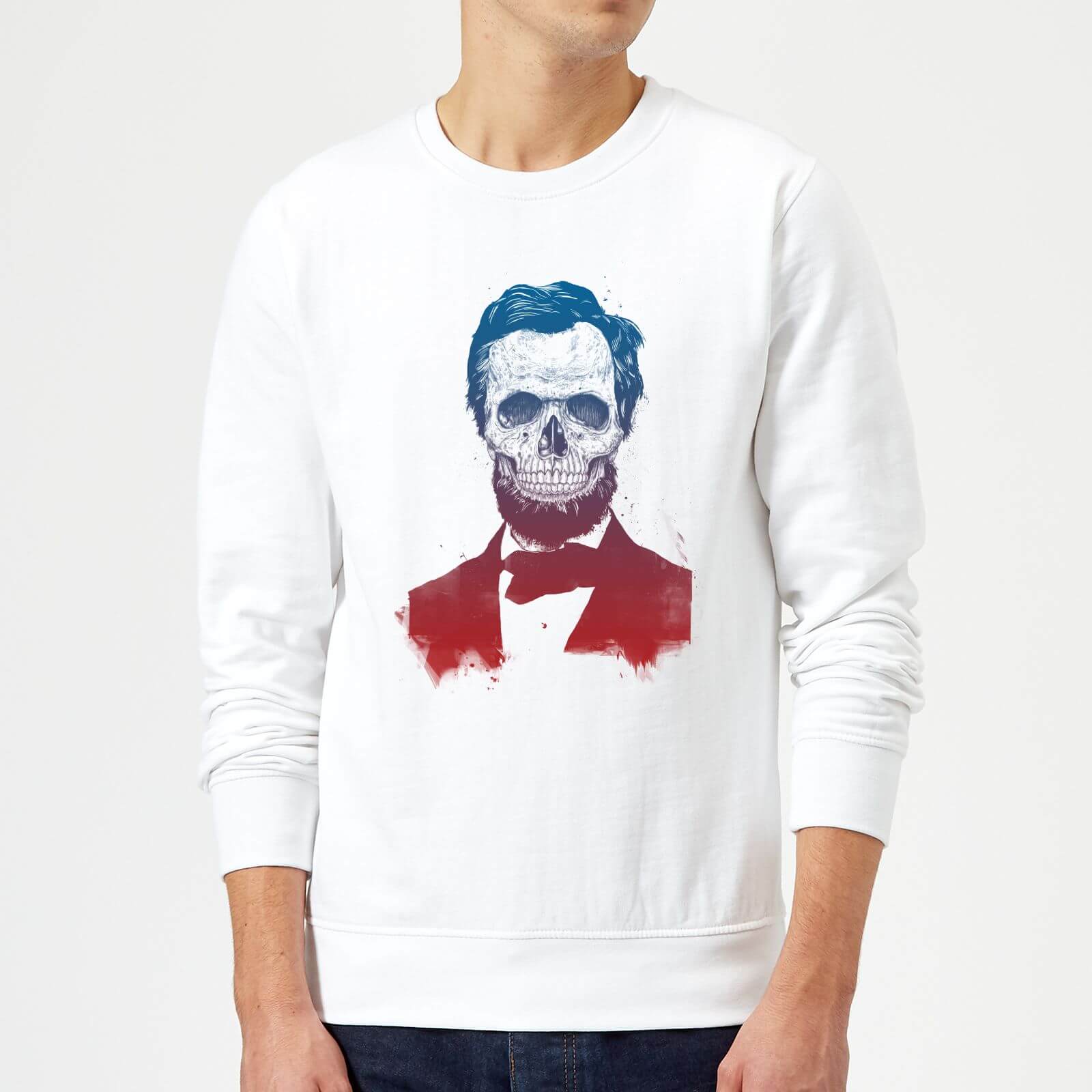 Balazs Solti Suited And Booted Skull Sweatshirt - White - S - White