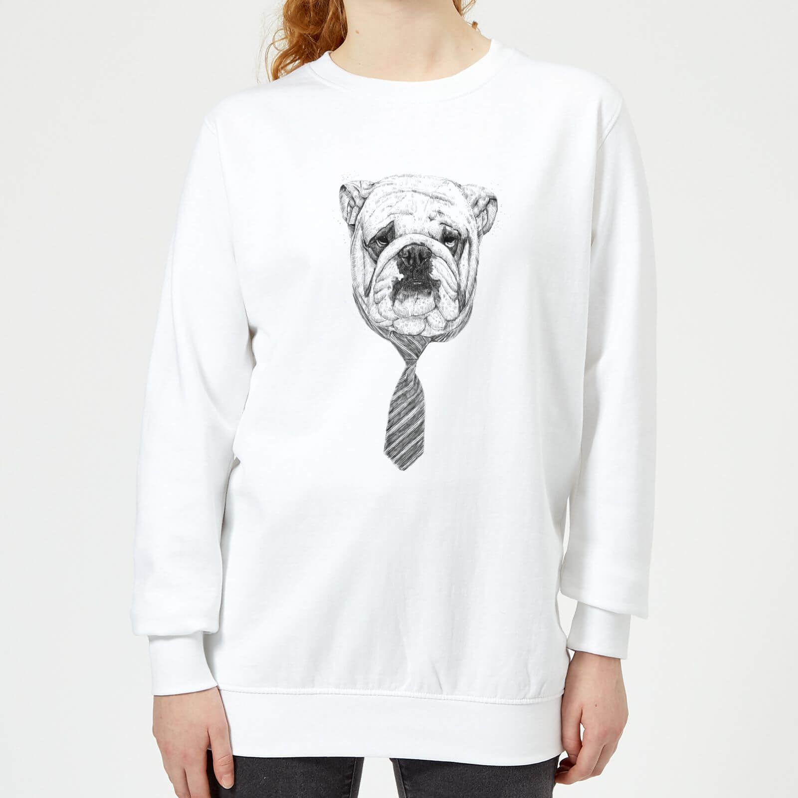 Suited And Booted Bulldog Women's Sweatshirt - White - XS - White