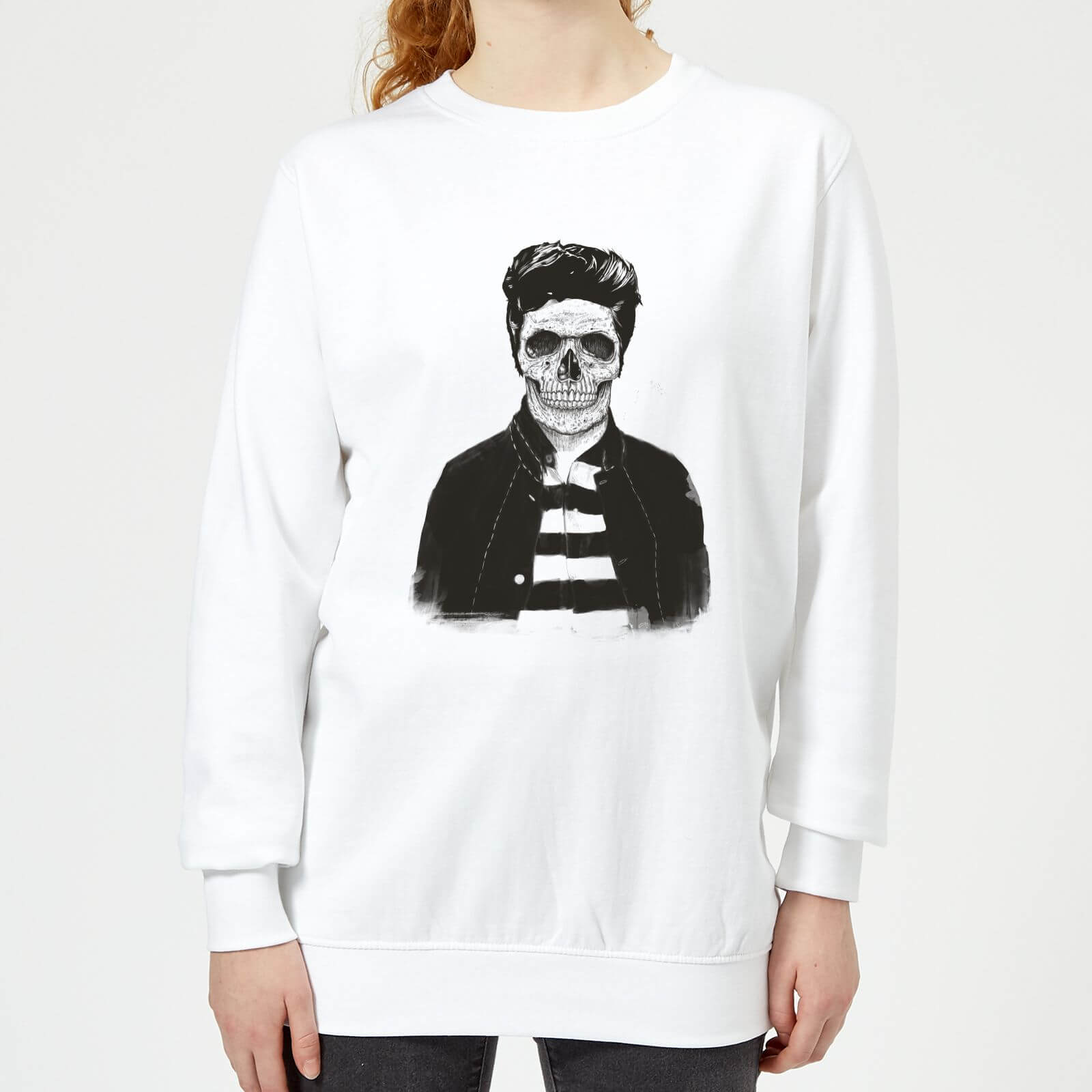 Cool Skull Women's Sweatshirt - White - XS - White