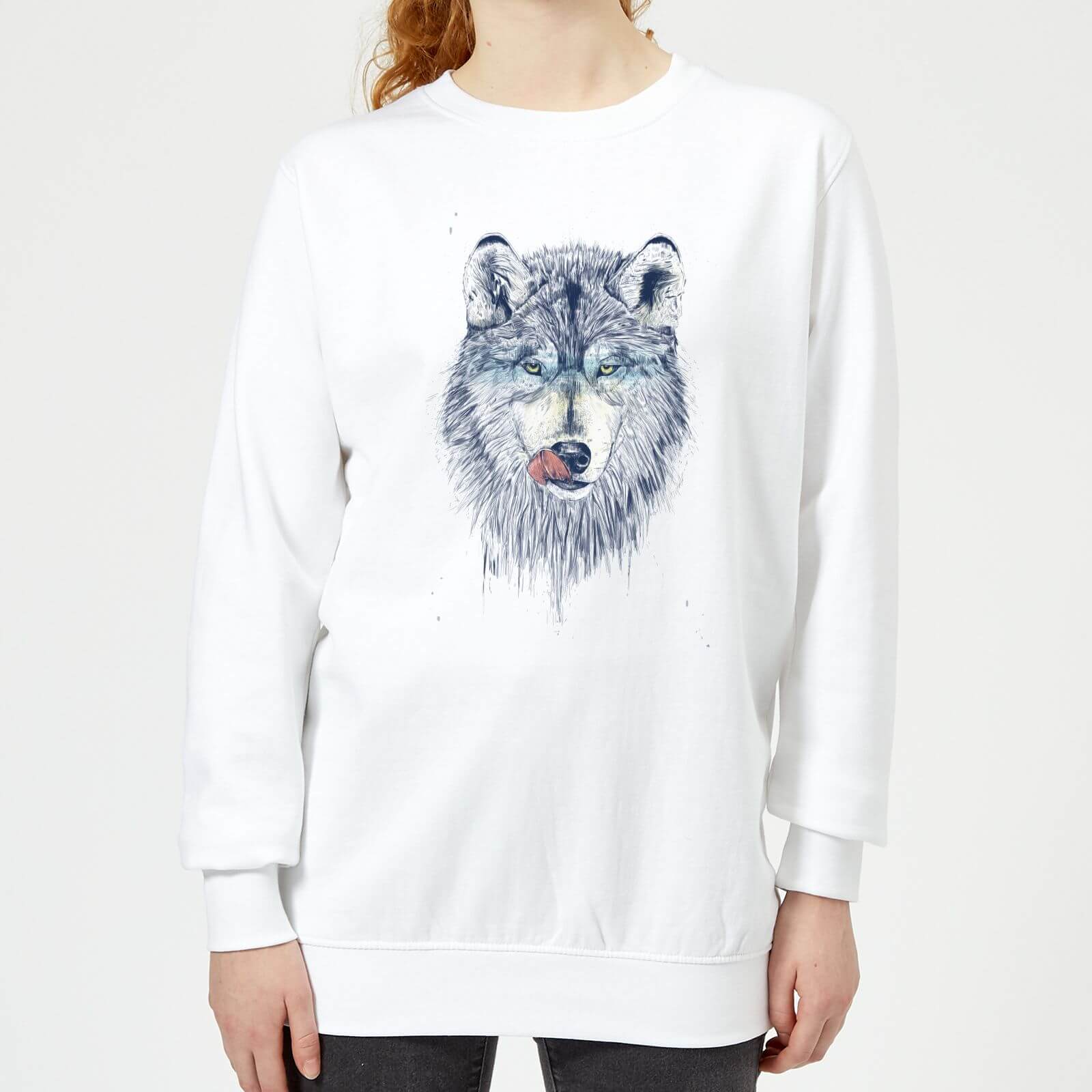 Wolf Eyes Women's Sweatshirt - White - XS - White