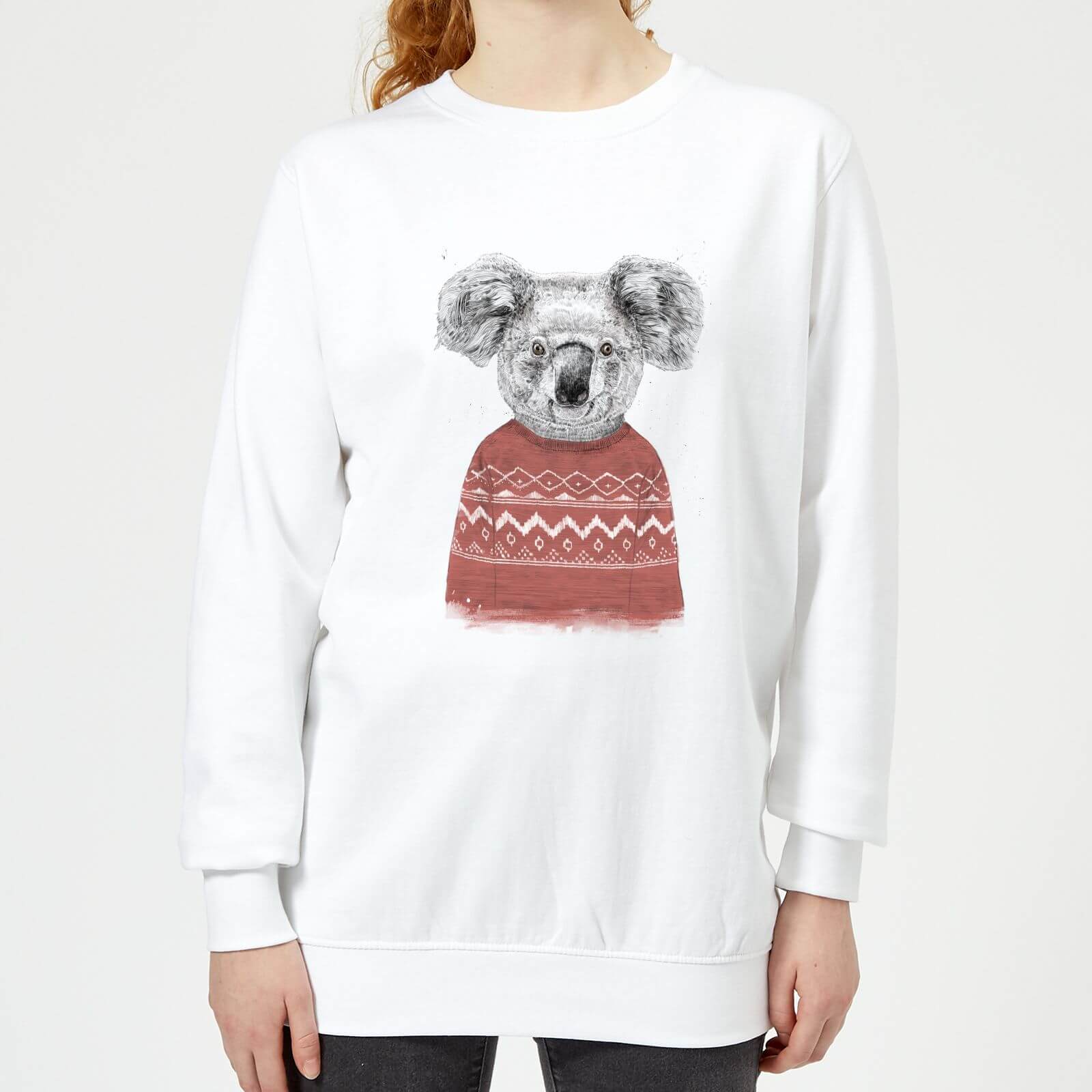 Koala And Jumper Women's Sweatshirt - White - XS - White