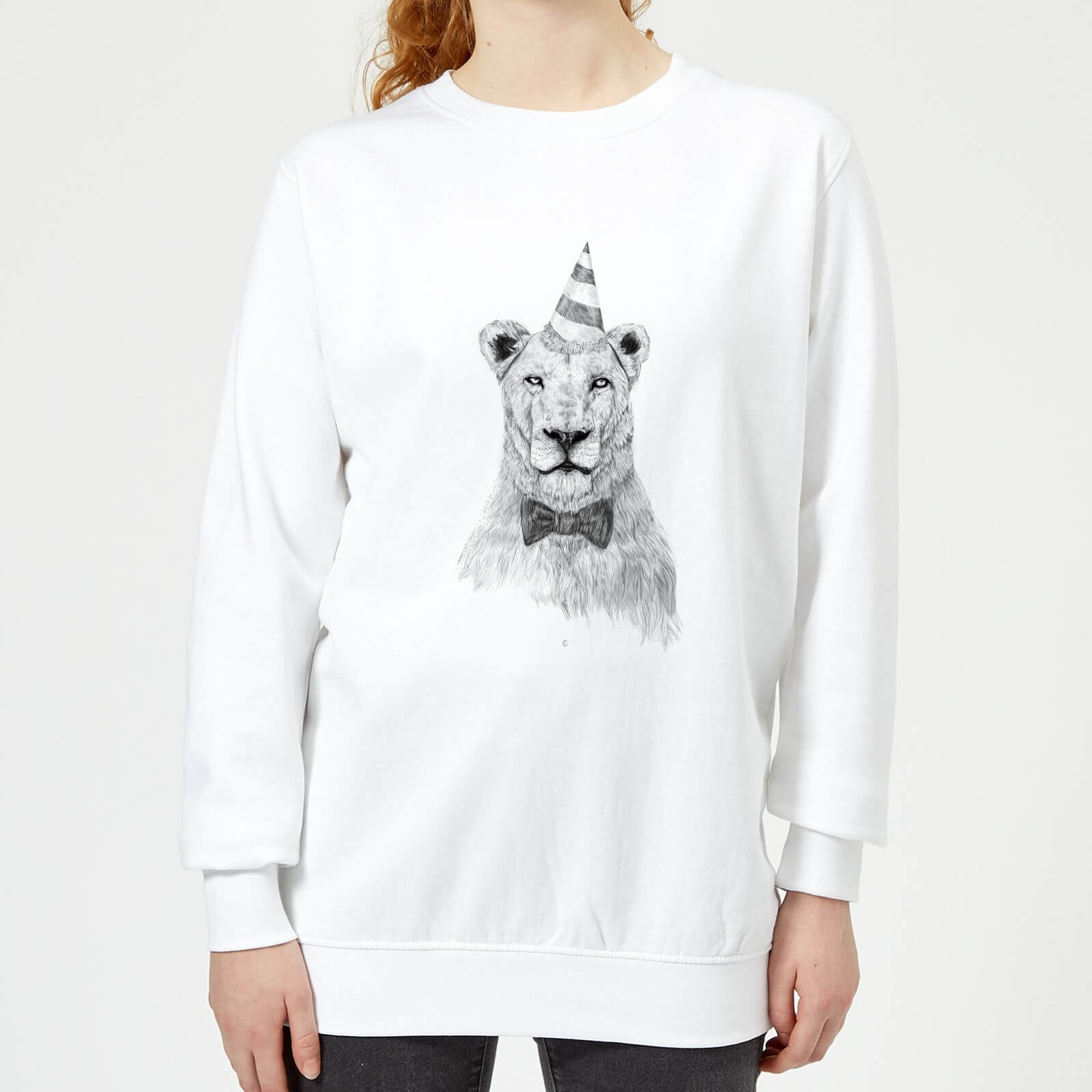 Party Lion Women's Sweatshirt - White - XS - White