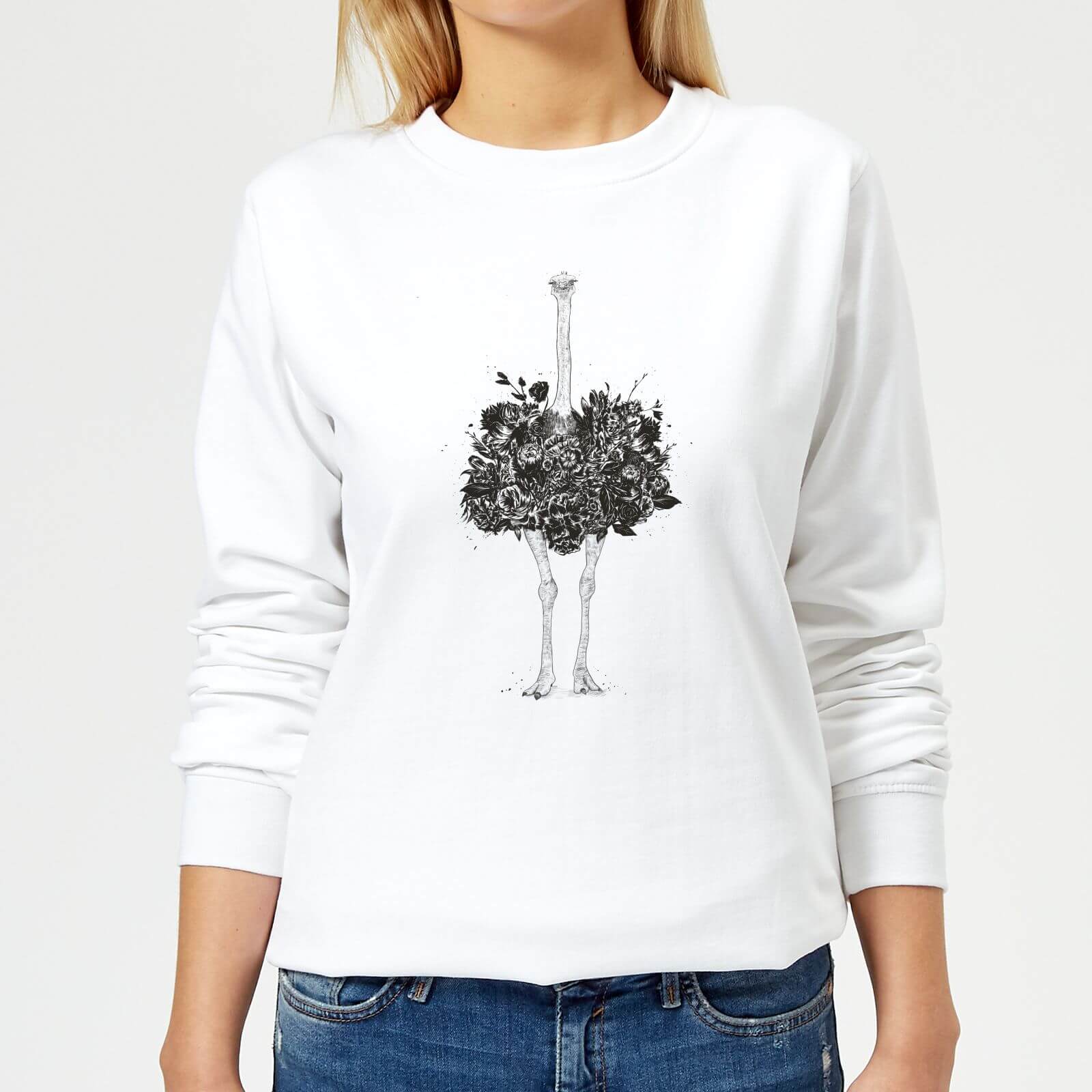 Ostrich Women's Sweatshirt - White - XS - White